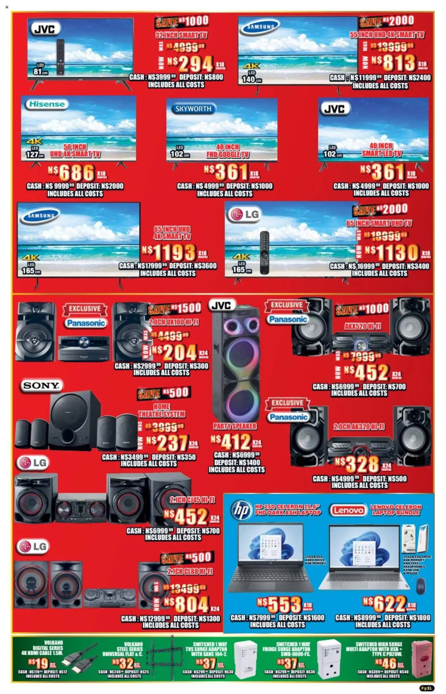 New Lewis Stores catalogue – valid from 23.02.2026 | Page: 11 | Products: Cable, Speaker, USB, TV