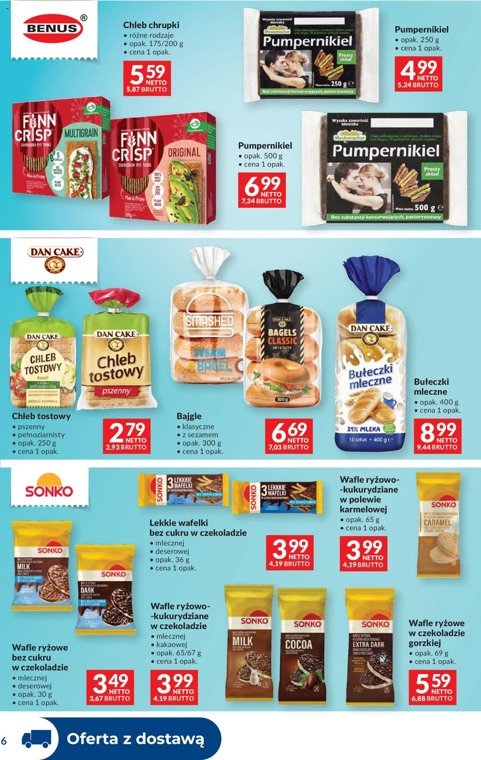 Makro Gazetka - Dystrybucja do sklepów od 11.11.2025 | Strona: 6 | Produkty: Wafle, Chleb tostowy, Wafle ryżowe, Wafelki