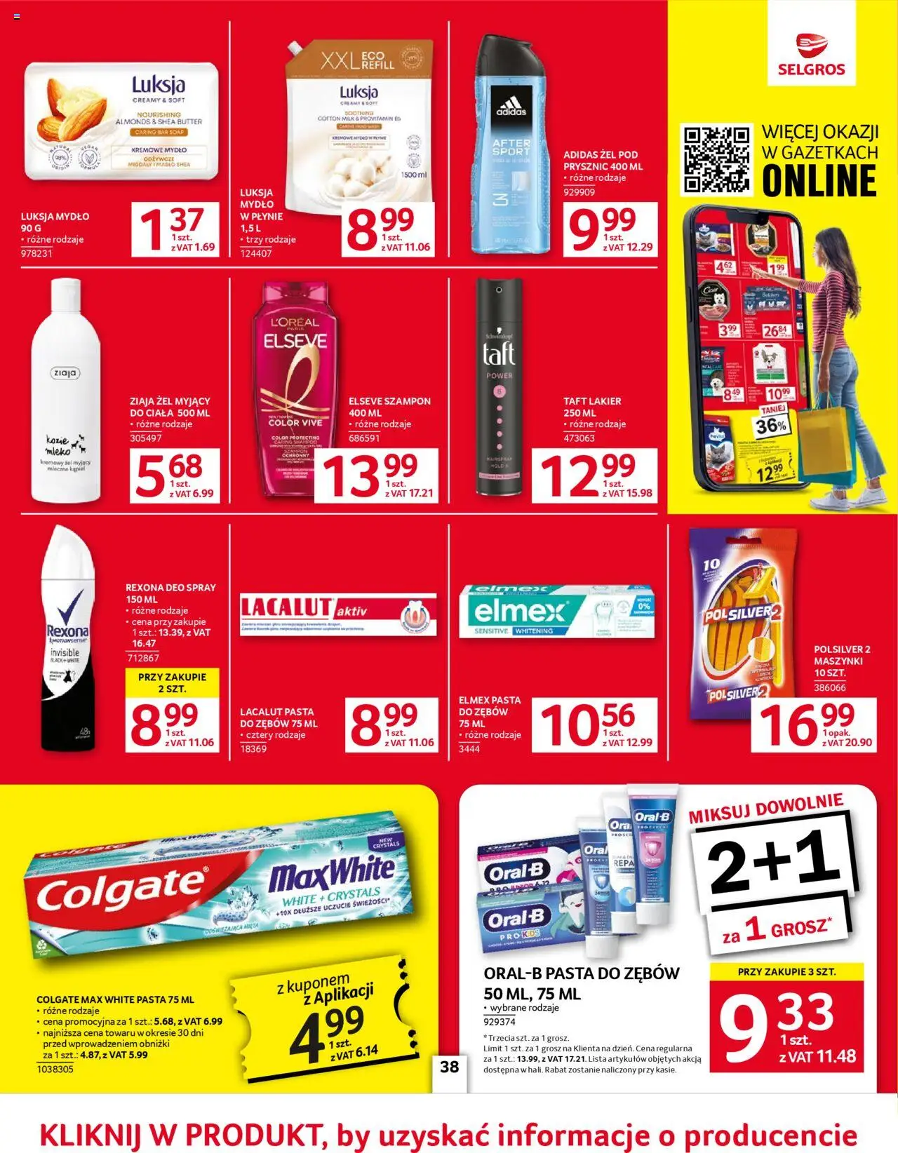 Selgros cash&carry Gazetka od 05.06.2025 | Strona: 38 | Produkty: Prysznic, Mleko, Szampon, Body