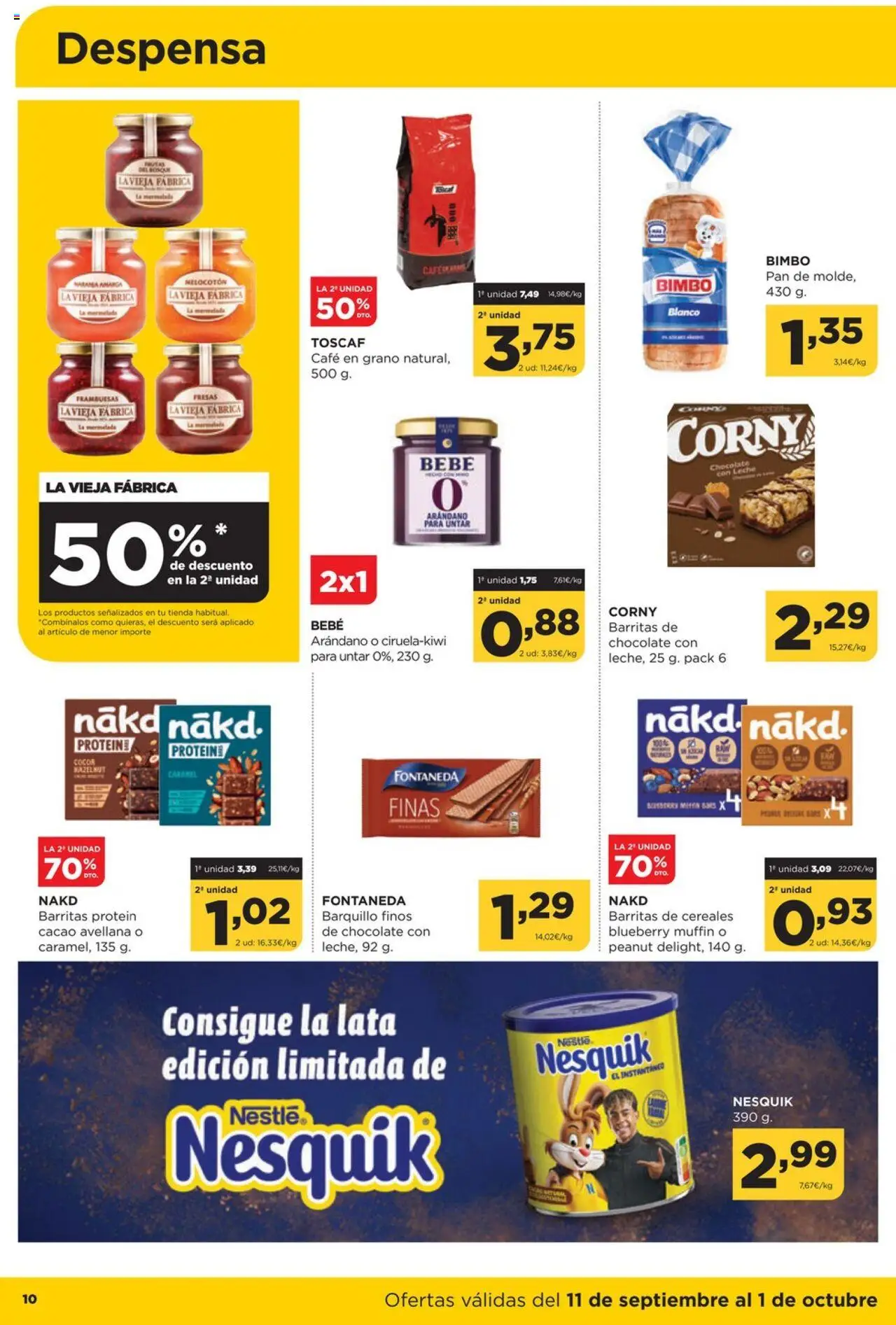 Alimerka folleto Castilla y León │ válido desde el 11.09.2025 | Página: 10 | Productos: Café, Chocolate, Cereales, Café en grano