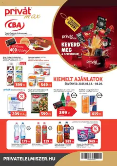 PRIVÁT - Aktuális szórólap MAX - amely érvényes a következő dátumtól: 14.08.2025