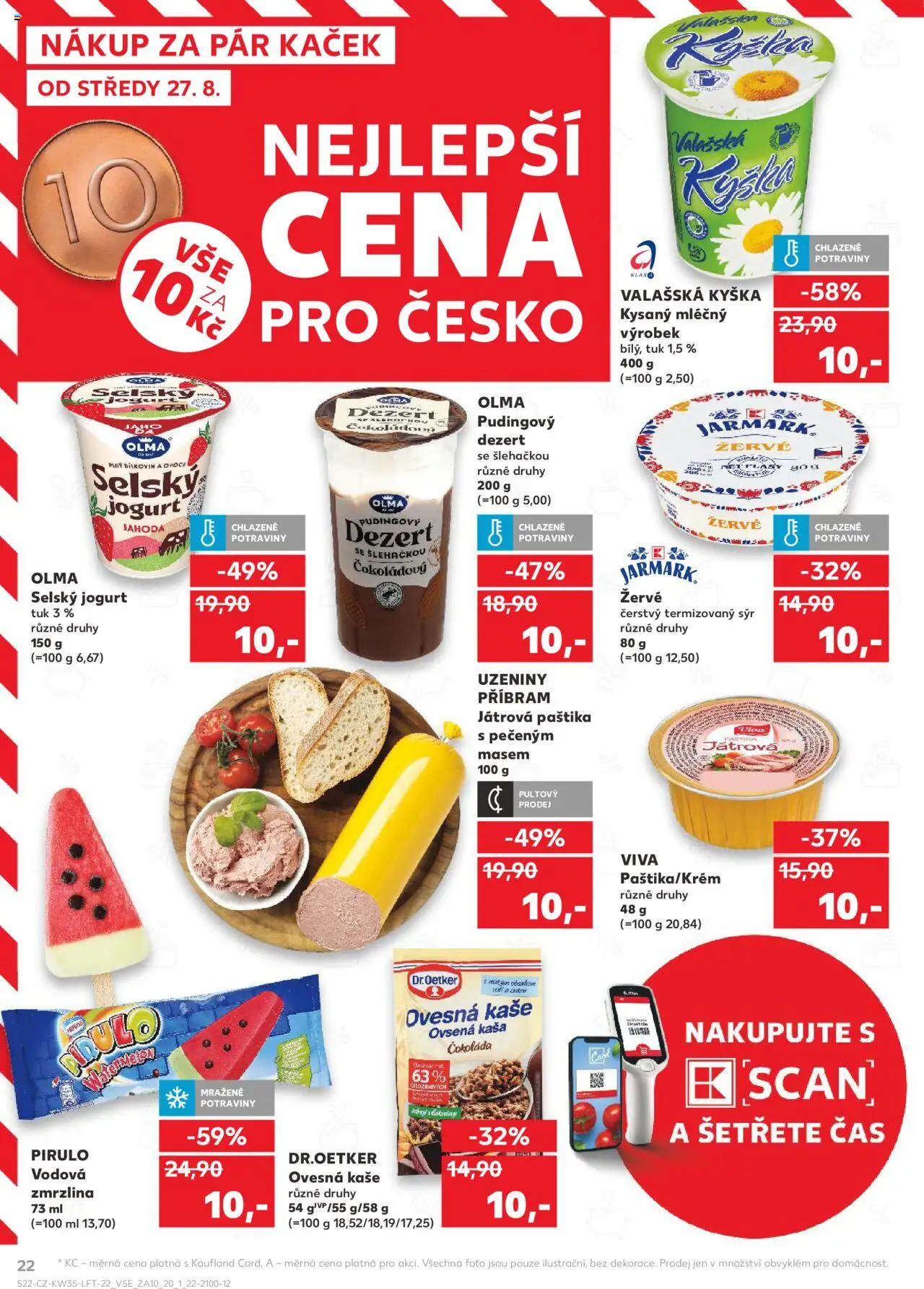 Kaufland leták - Plzeň Bory od 27.08.2025 | Strana: 22 | Produkty: Čokoláda, Žervé, Uzeniny, Paštika