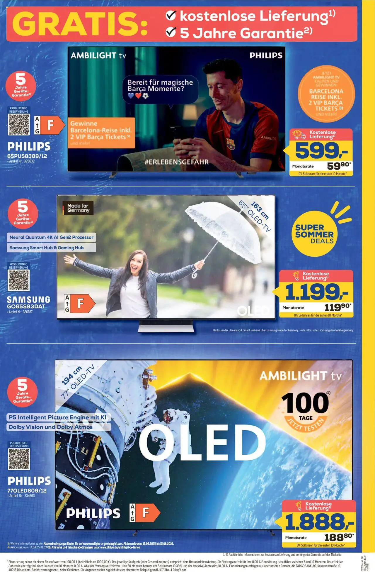 Euronics Prospekt Berlet - gültig ab dem 31.07.2025 | Seite: 3 | Produkte: Philips, Samsung, TV
