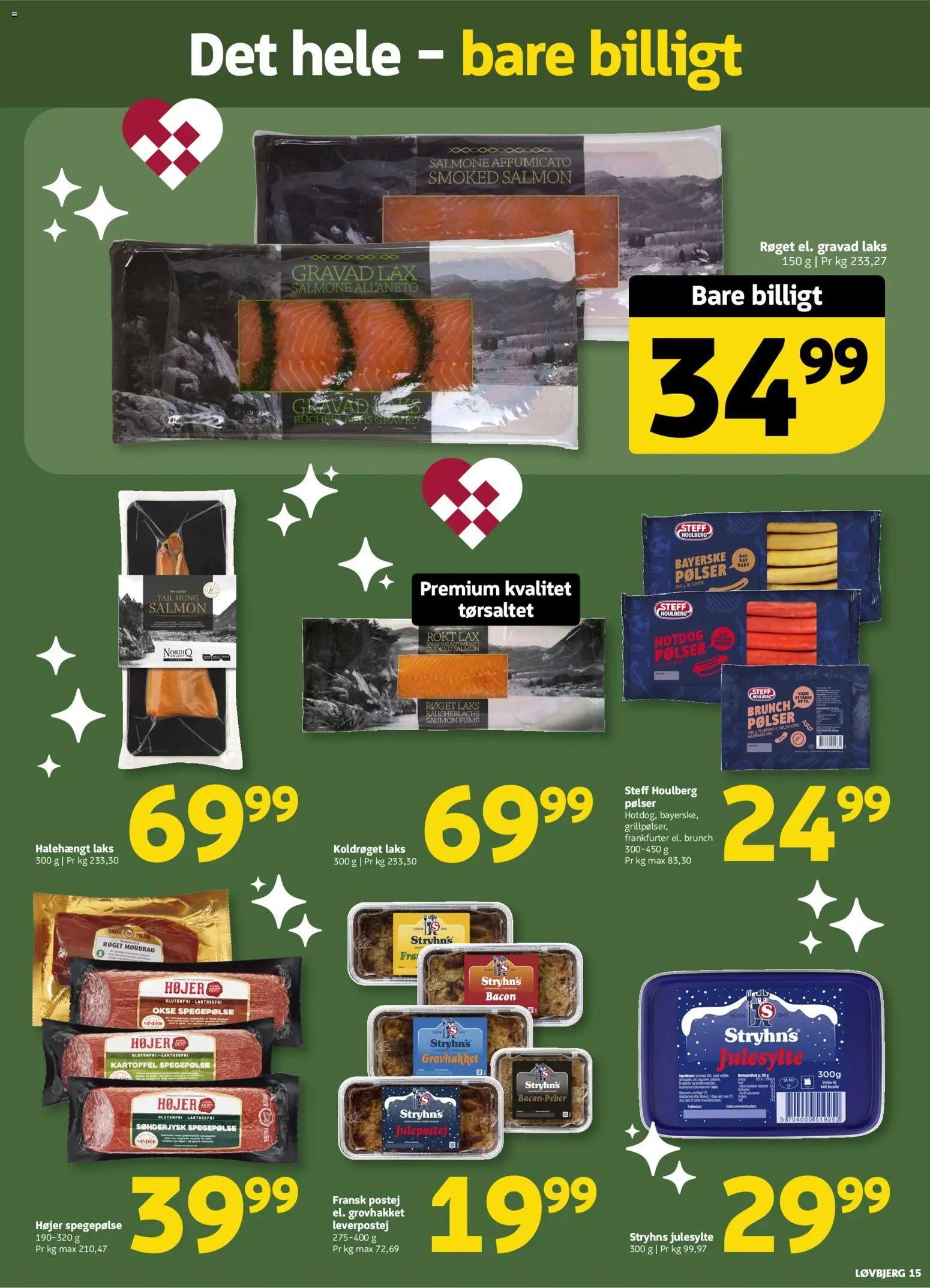 Løvbjerg tilbudsavis – gyldig fra 19.12.2025 | Side: 17 | Produkter: Pølser, Spegepølse, Leverpostej, Bacon