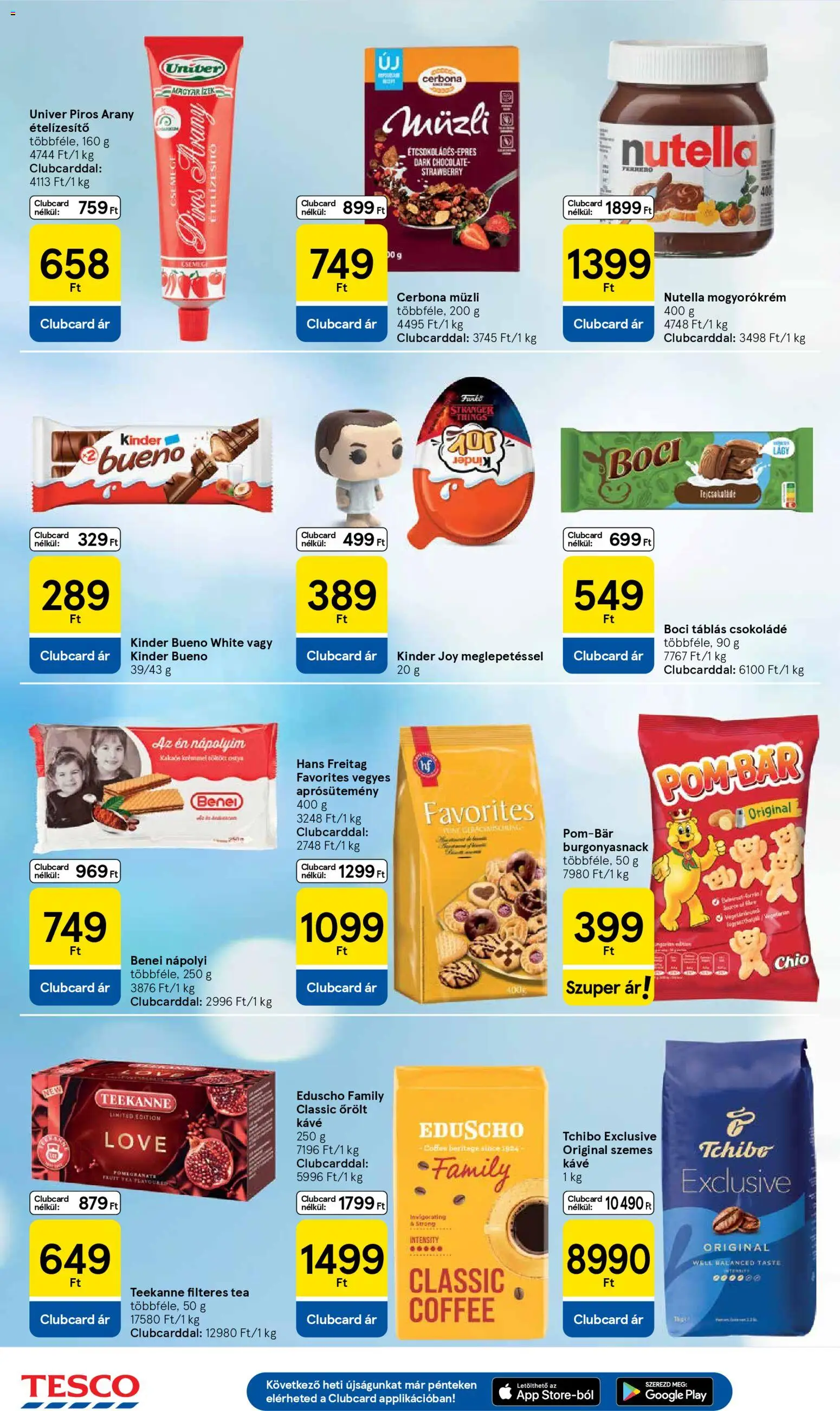 Tesco akciós ujság - amely érvényes a következő dátumtól: 19.02.2026 | Oldal: 6 | Termékek: Nutella, Kávé, Csokoládé, Mogyorókrém