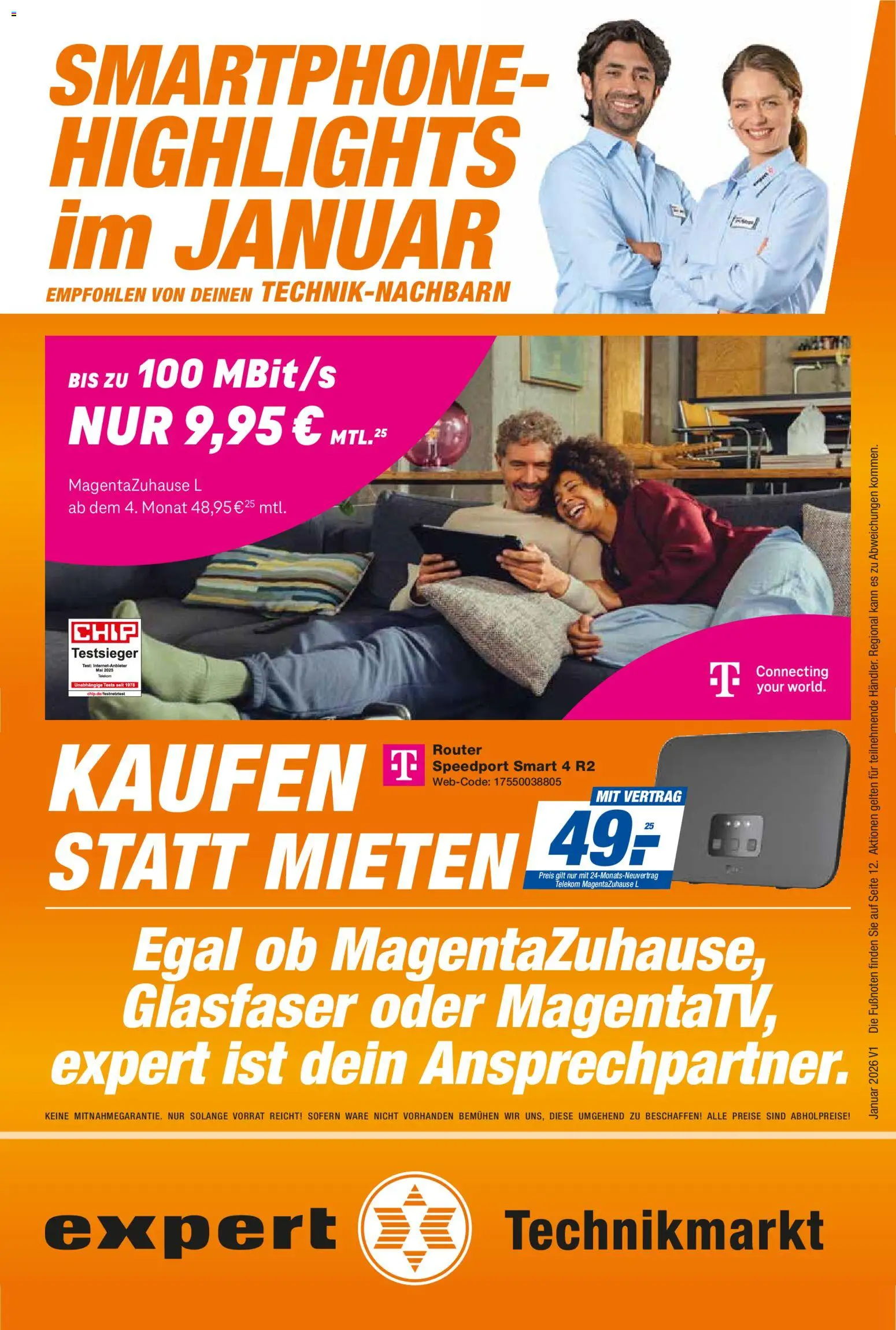 Expert Smarthphone Highlights im Januar – gültig ab 01.01.2026 | Seite: 1 | Produkte: Smartphone
