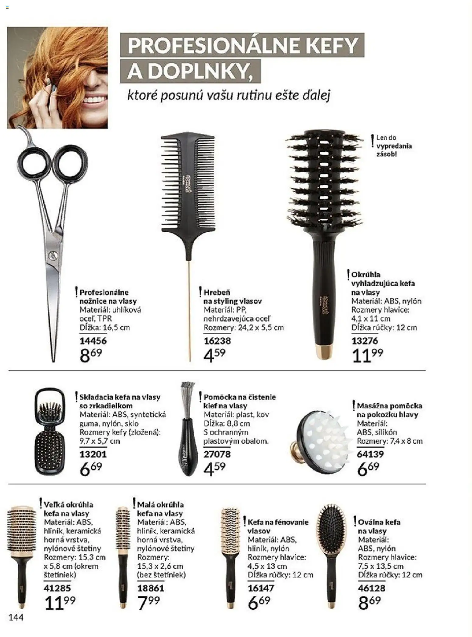Nové Avon akcie – leták je platný od 01.05.2026 | Strana: 144 | Produkty: Hrebeň, Kefa