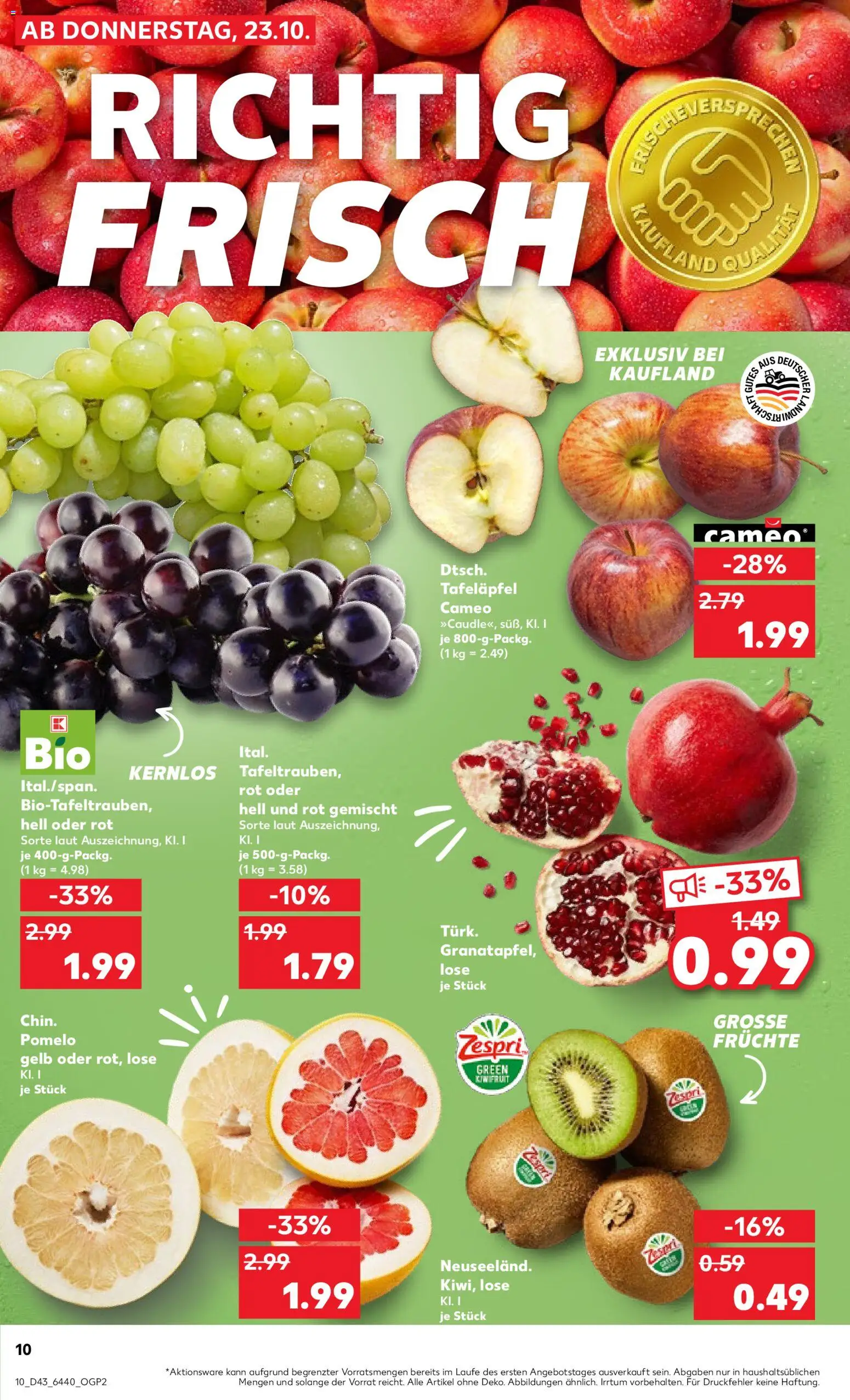 Kaufland prospekt Hannover	 – gültig ab 26.10.2025 | Seite: 10 | Produkte: Granatapfel