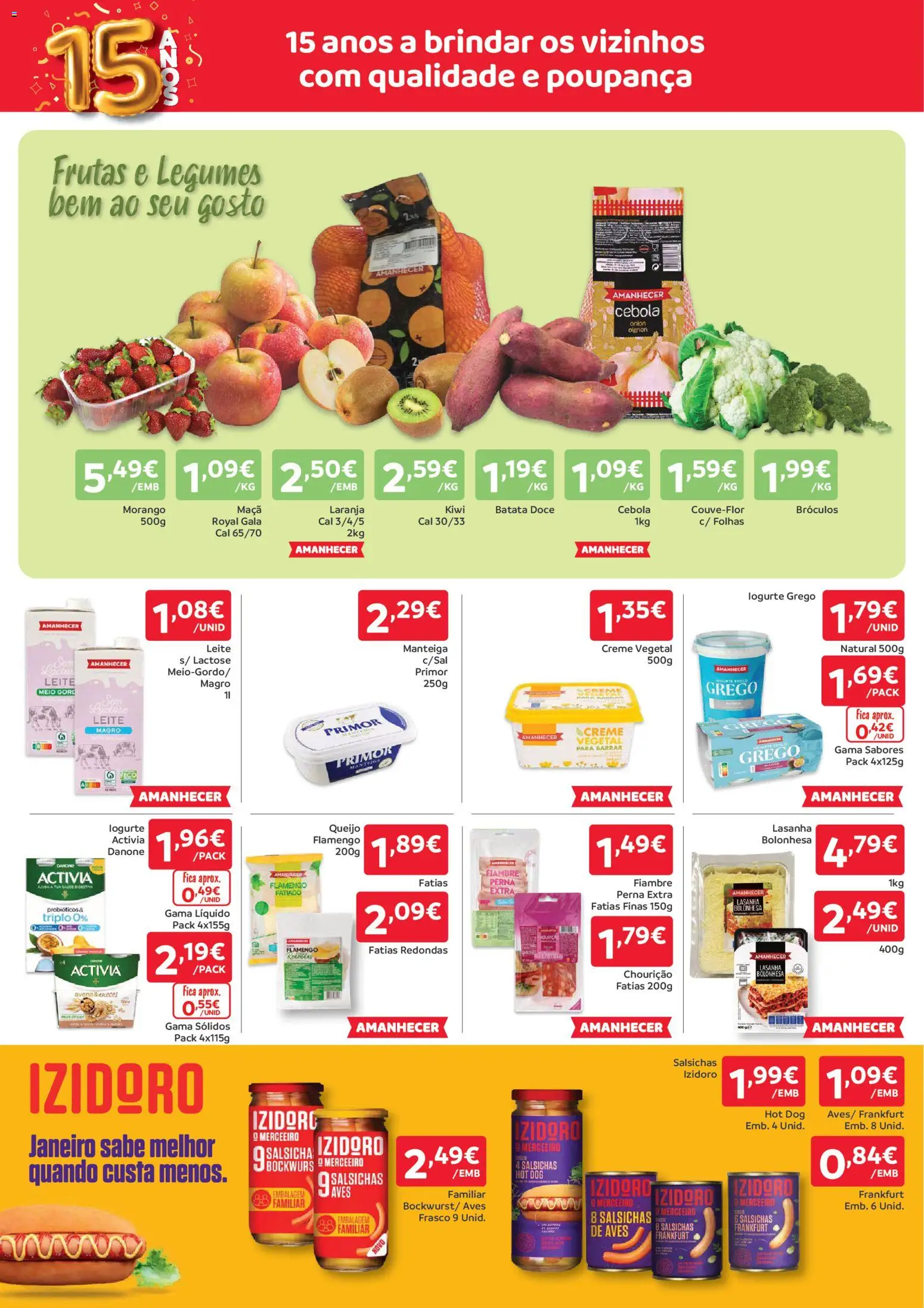 Amanhecer folheto │ válido de 15.01.2026 | Página: 2 | Produtos: Probióticos, Queijo, Iogurte, Creme