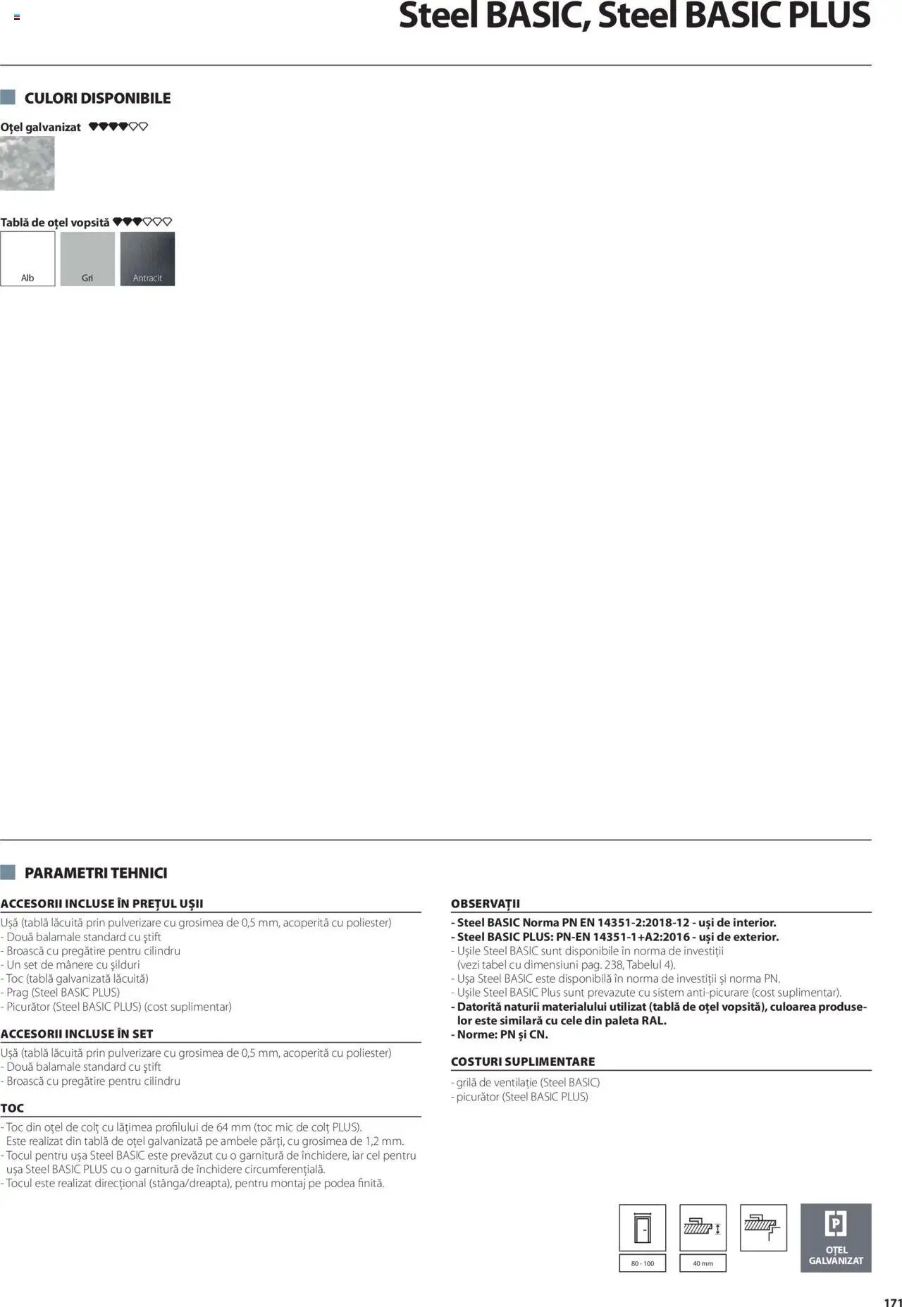 Noul catalog Proges – valabil de la 01.05.2025 | Pagină: 171 | Produse: Tablă, Ușă