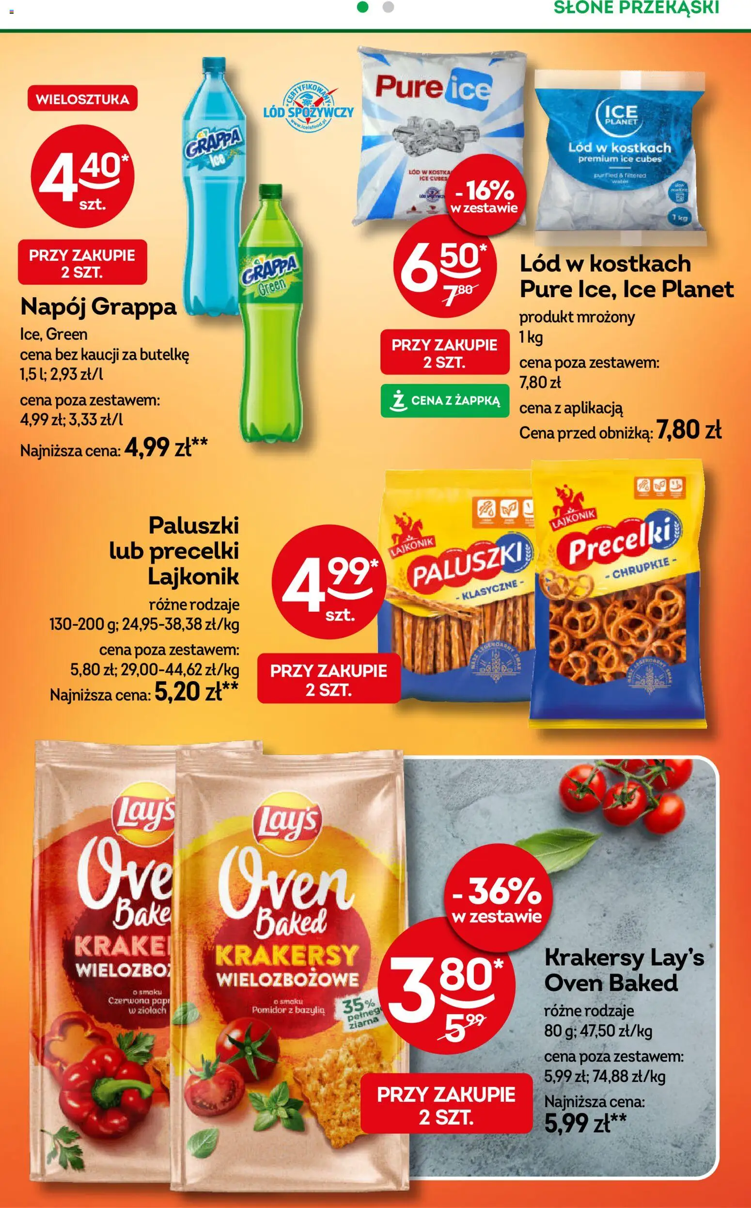 Żabka Gazetka od 28.01.2026 | Strona: 30 | Produkty: Grappa, Paluszki, Krakersy, Lód w kostkach