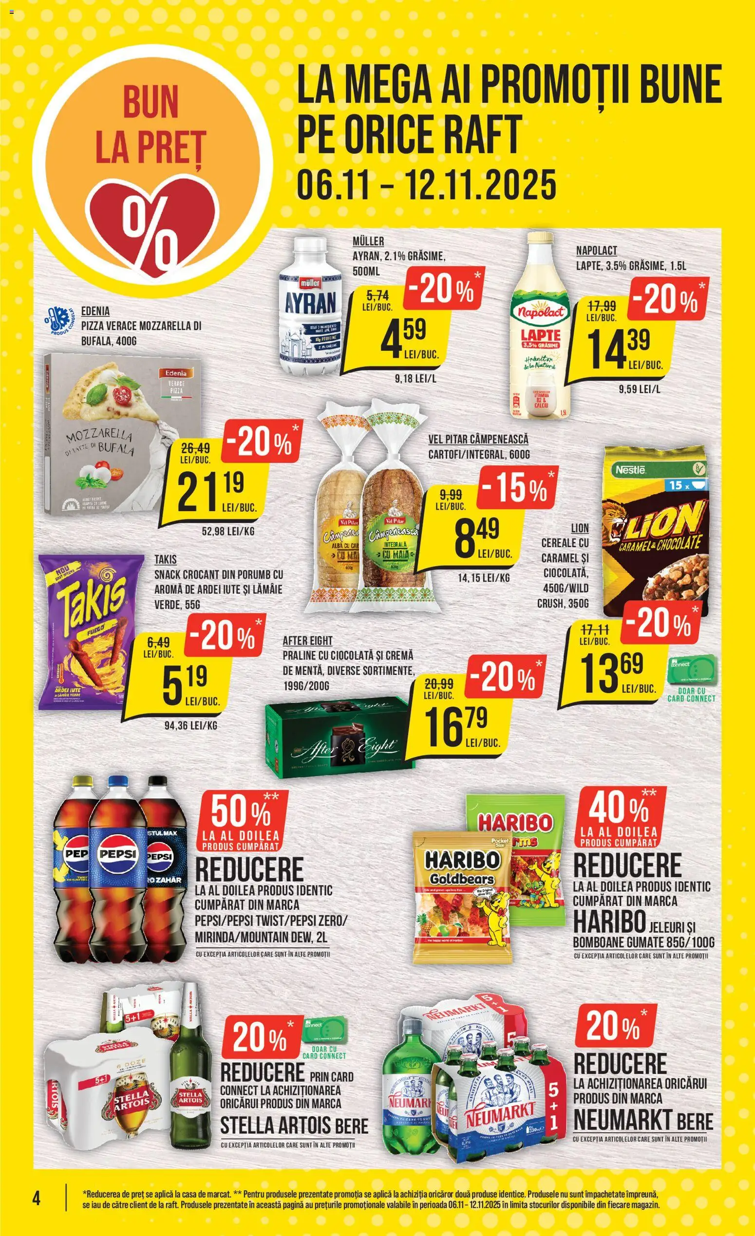 Noul catalog Mega Image – valabil de la 06.11.2025 | Pagină: 4 | Produse: Ardei iute, Lapte, Jeleuri, Lămâie