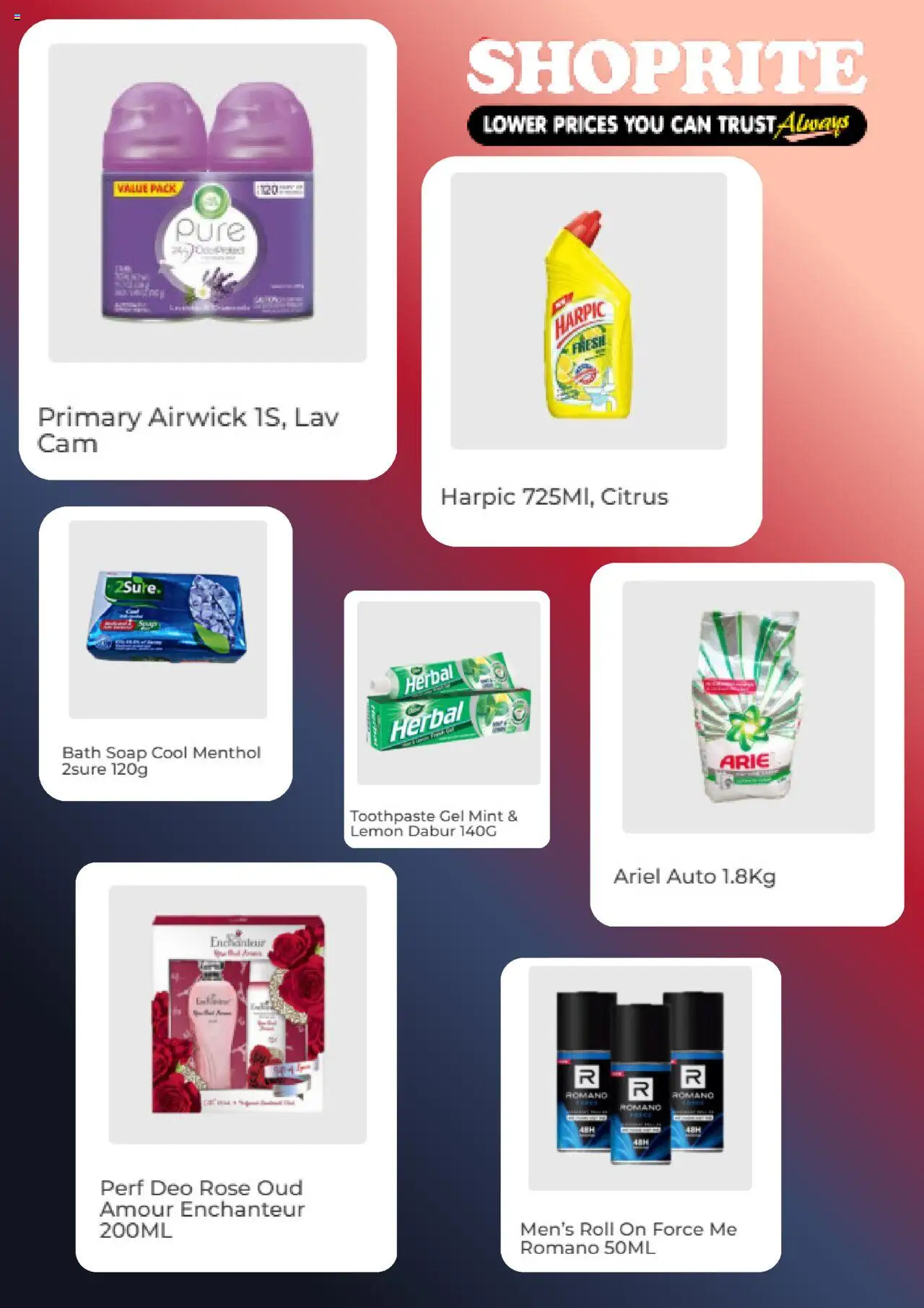 Shoprite Catalogue valid from 16.10.2025 | Page: 6 | Products: Soap, Toothpaste, Lemon, Bath
