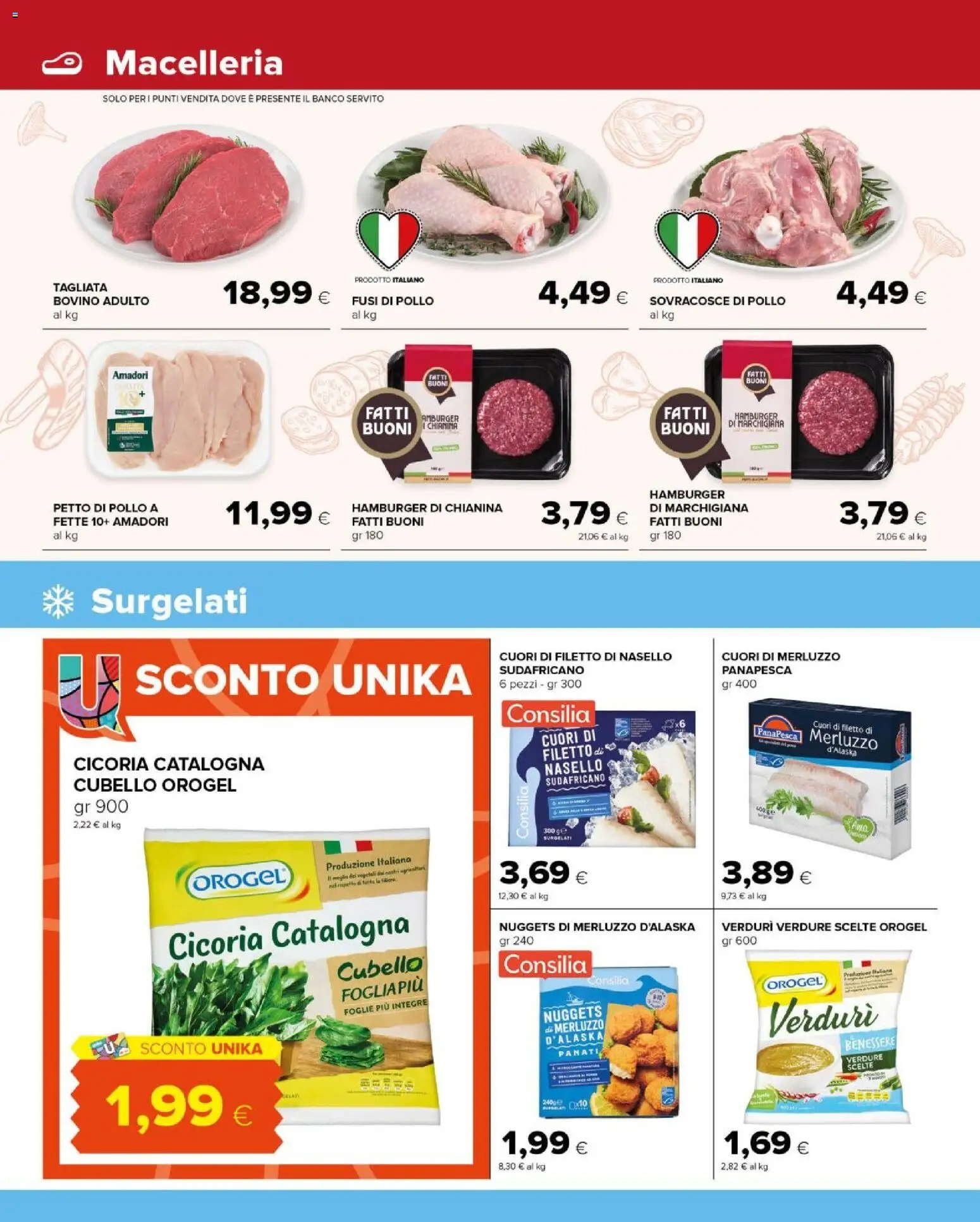 Volantino Tigre del 19.11.2025 | Pagina: 4 | Prodotti: Bovino, Pollo, Nuggets, Nasello