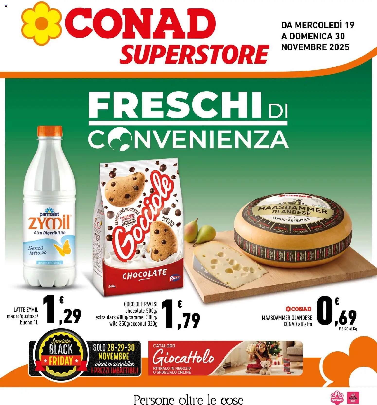 Volantino Conad del 19.11.2025 | Pagina: 1 | Prodotti: Latte, Olio