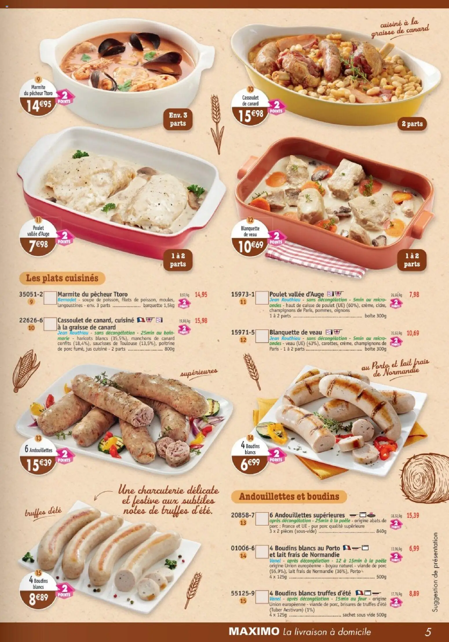 {H1} | Page: 5 | Produits: Graisse de canard, Lait, Jus, Cuisse de poulet