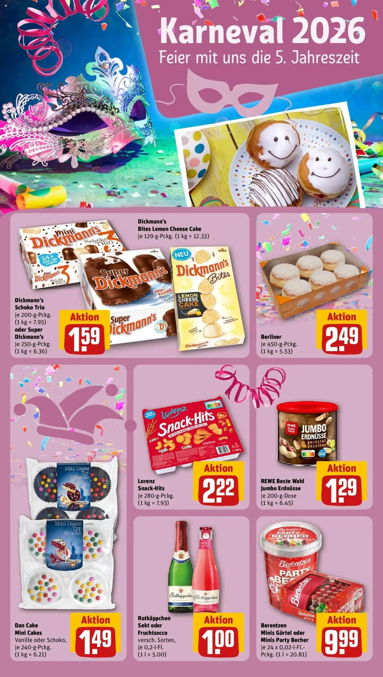 Rewe prospekt Velbert	 – gültig ab 09.02.2026 | Seite: 20 | Produkte: Granatapfel, Erdnüsse, Äpfel, Rotkäppchen