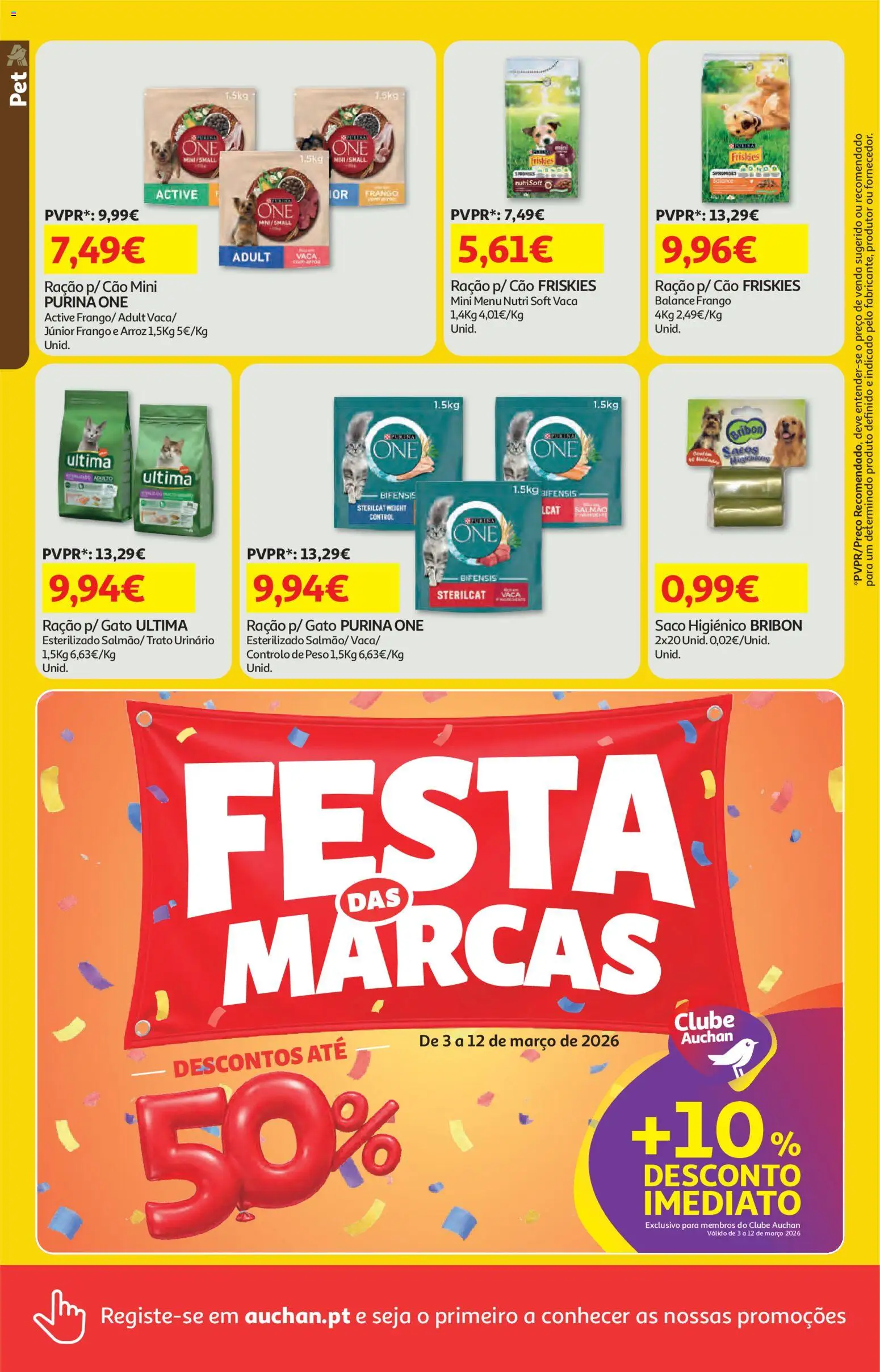 Auchan folheto │ válido de 05.03.2026 | Página: 16 | Produtos: Purina one, Frango, Sal, Arroz
