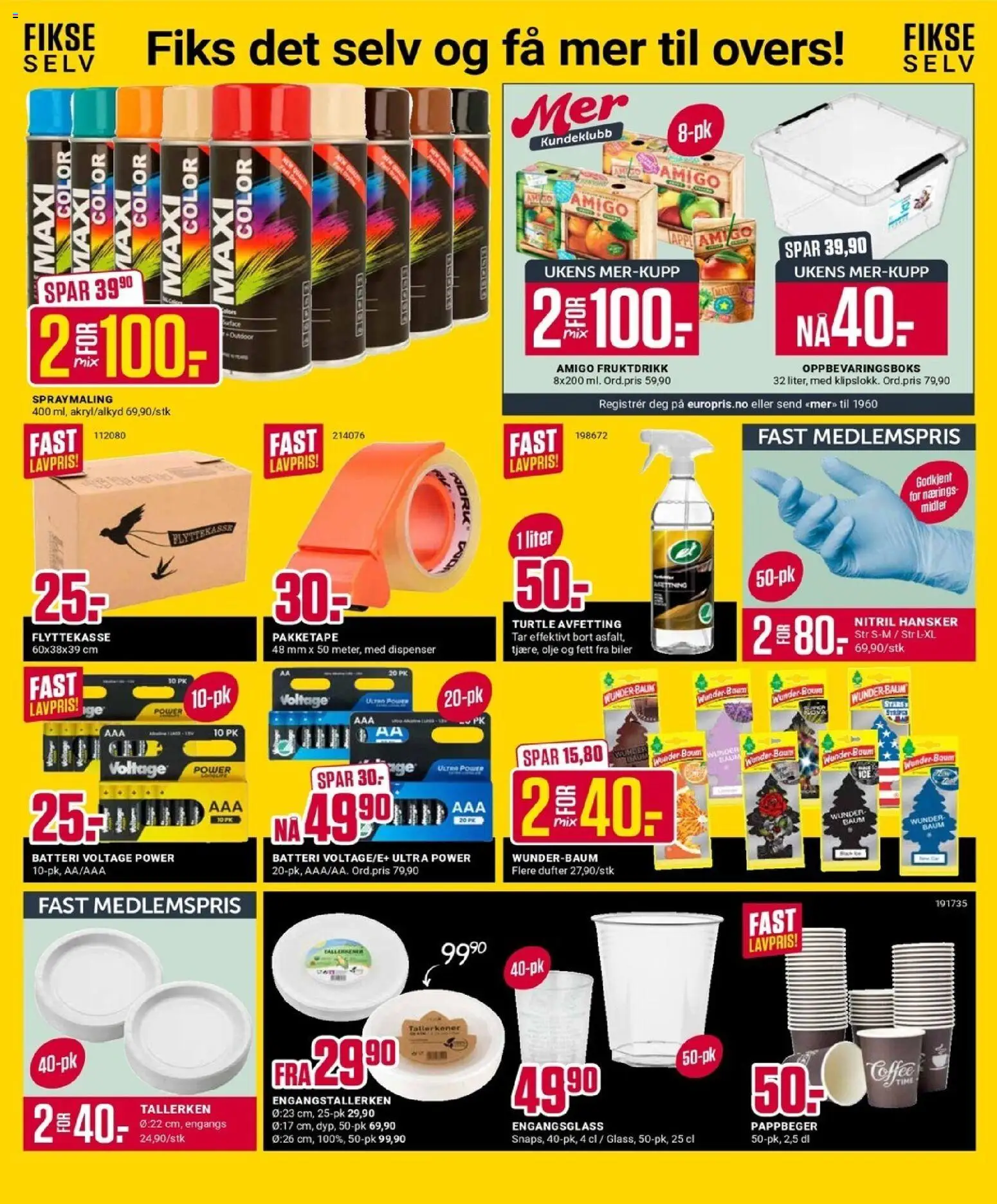 {H1} | Side: 12 | Produkter: Hansker, Oppbevaringsboks, Суміш дитяча, Batteri