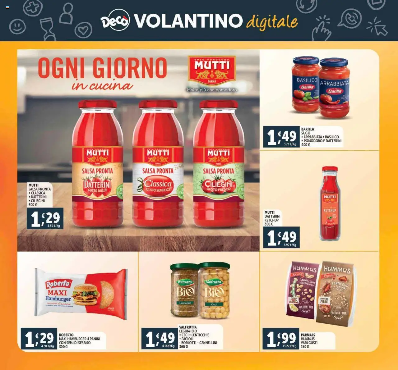 Volantino Decò del 21.08.2025 | Pagina: 26 | Prodotti: Ceci, Pomodori, Barbabietola, Mutti