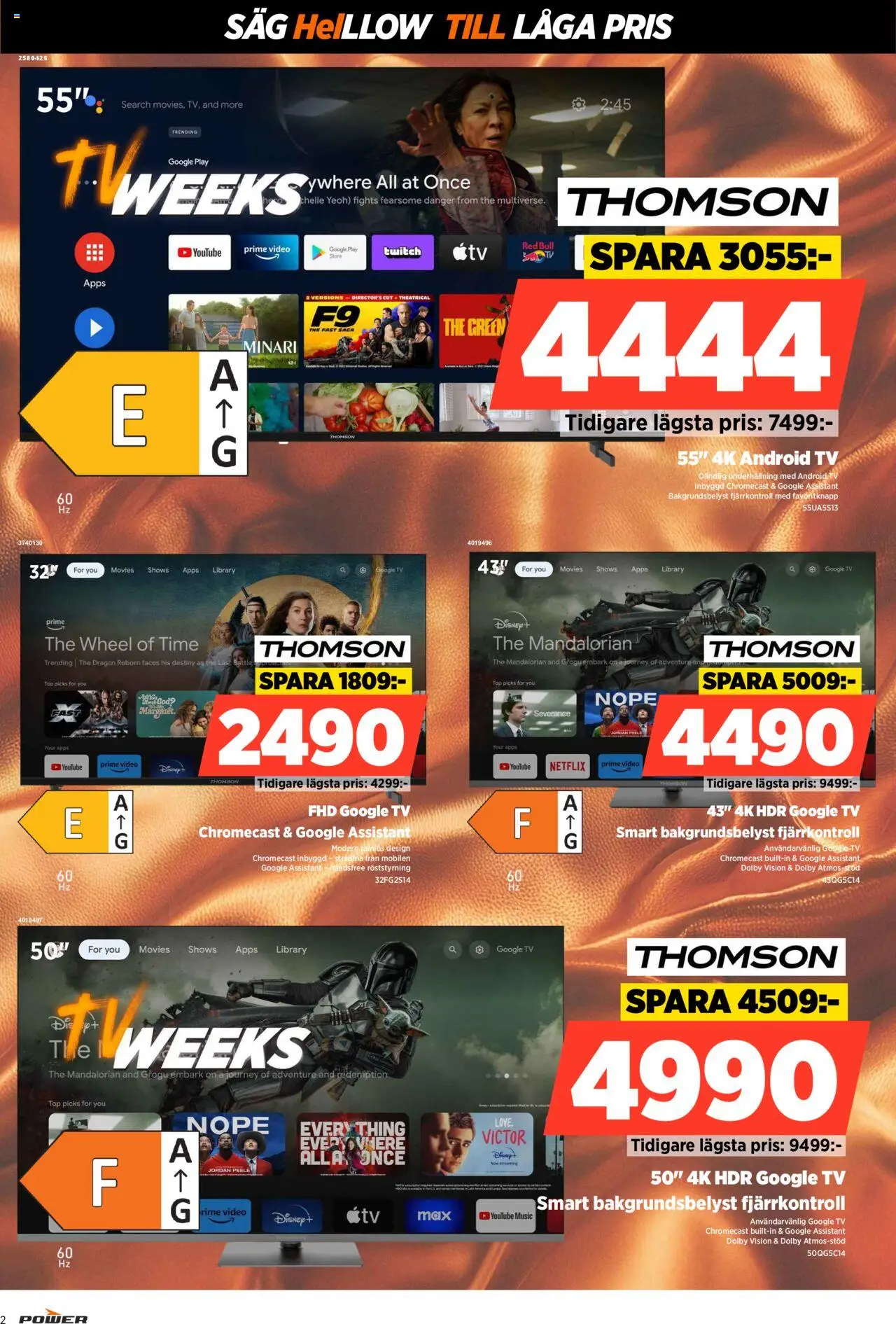 Power reklamblad aktuell från 22.09.2025 | Sida: 2 | Produkter: Red bull, Såg, Fjärrkontroll, Tv