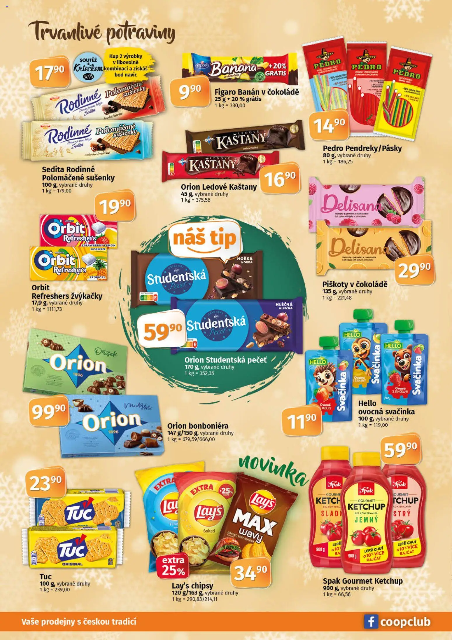 Coop leták - Tuty od 03.12.2025 | Strana: 8 | Produkty: Gourmet, Studentská pečeť, Ledové kaštany, Potraviny