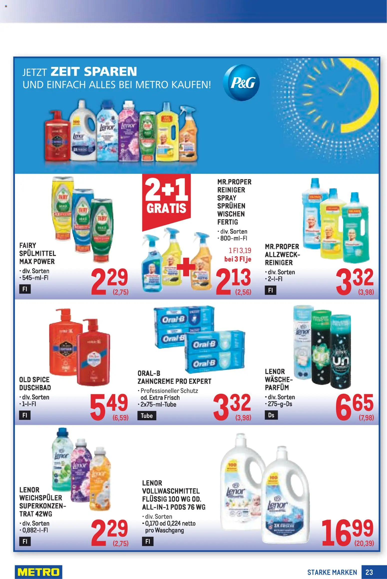 Metro Starke Marken gültig ab 19.02.2026 | Seite: 23 | Produkte: Parfüm, Weichspüler