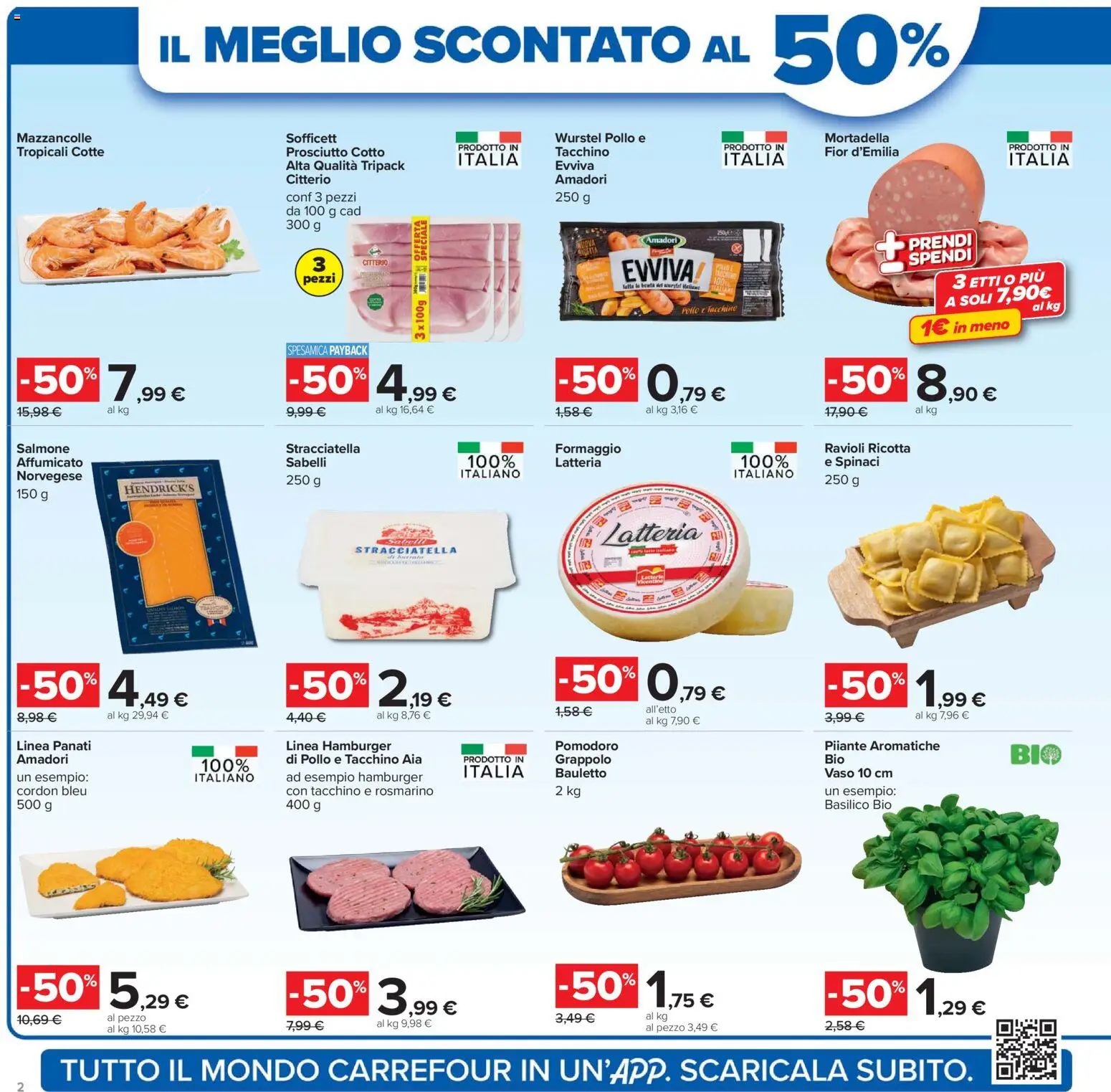 Volantino Carrefour del 07.04.2026 | Pagina: 2 | Prodotti: Pollo, Prosciutto, Ricotta, Stracciatella