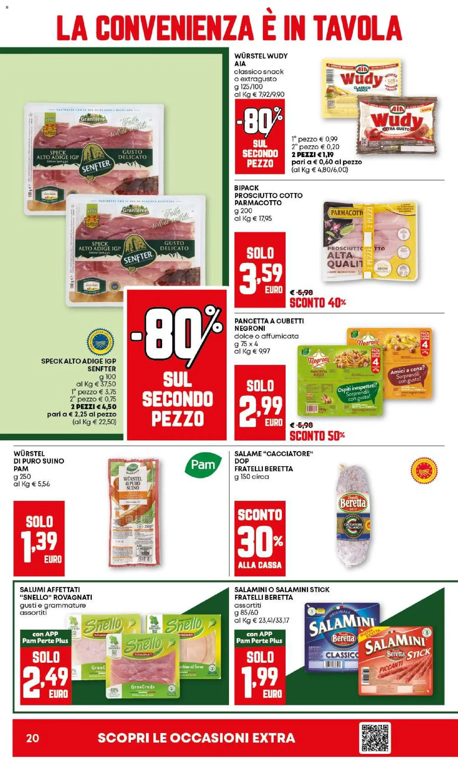 Volantino PAM del 18.12.2025 | Pagina: 20 | Prodotti: Speck, Pancetta, Suino, Forno