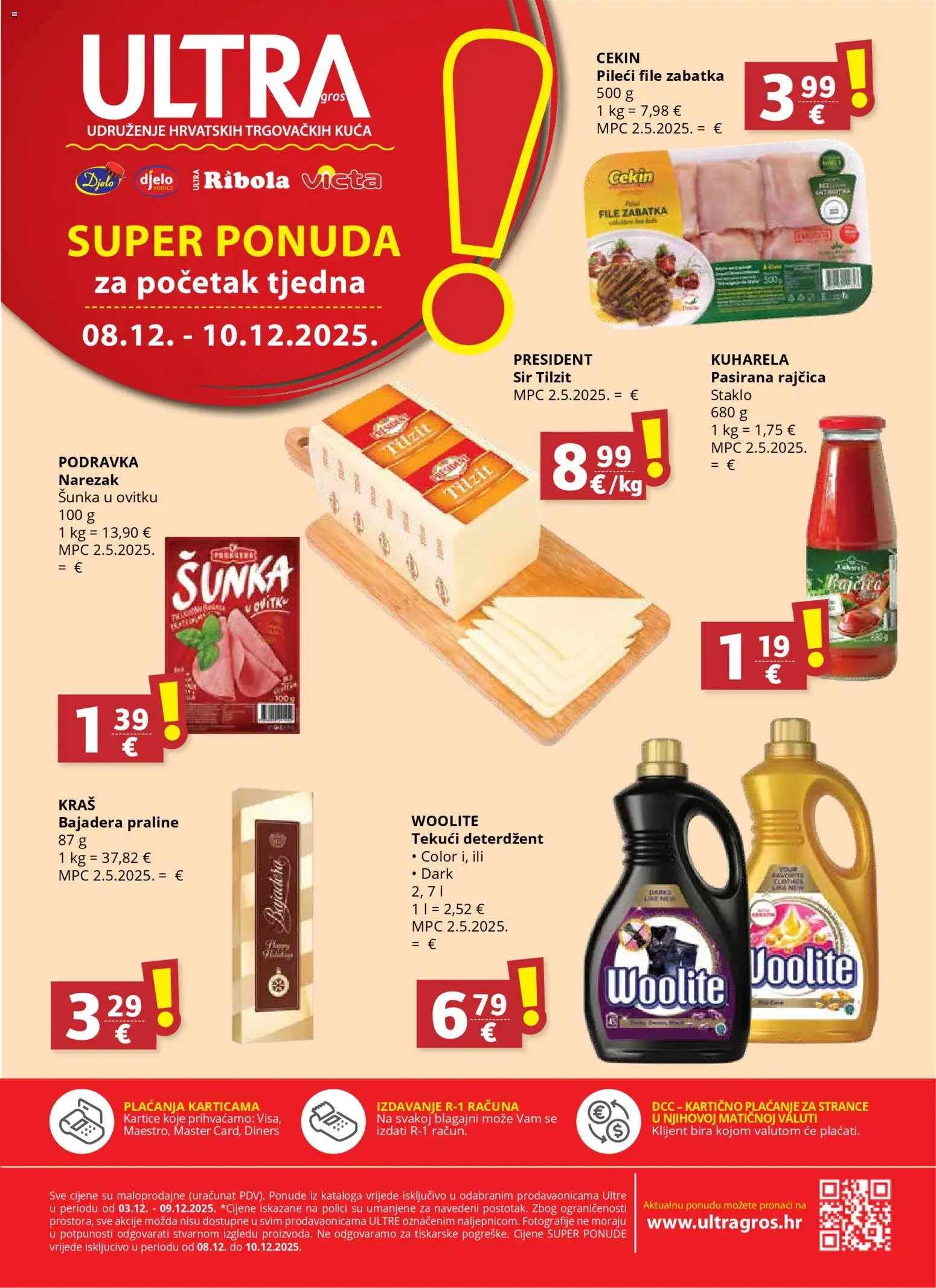 Djelo katalog | vrijedi od 03.12.2025 | Stranica: 16 | Proizvodi: Pileći file, Narezak, Deterdžent, Rajčica