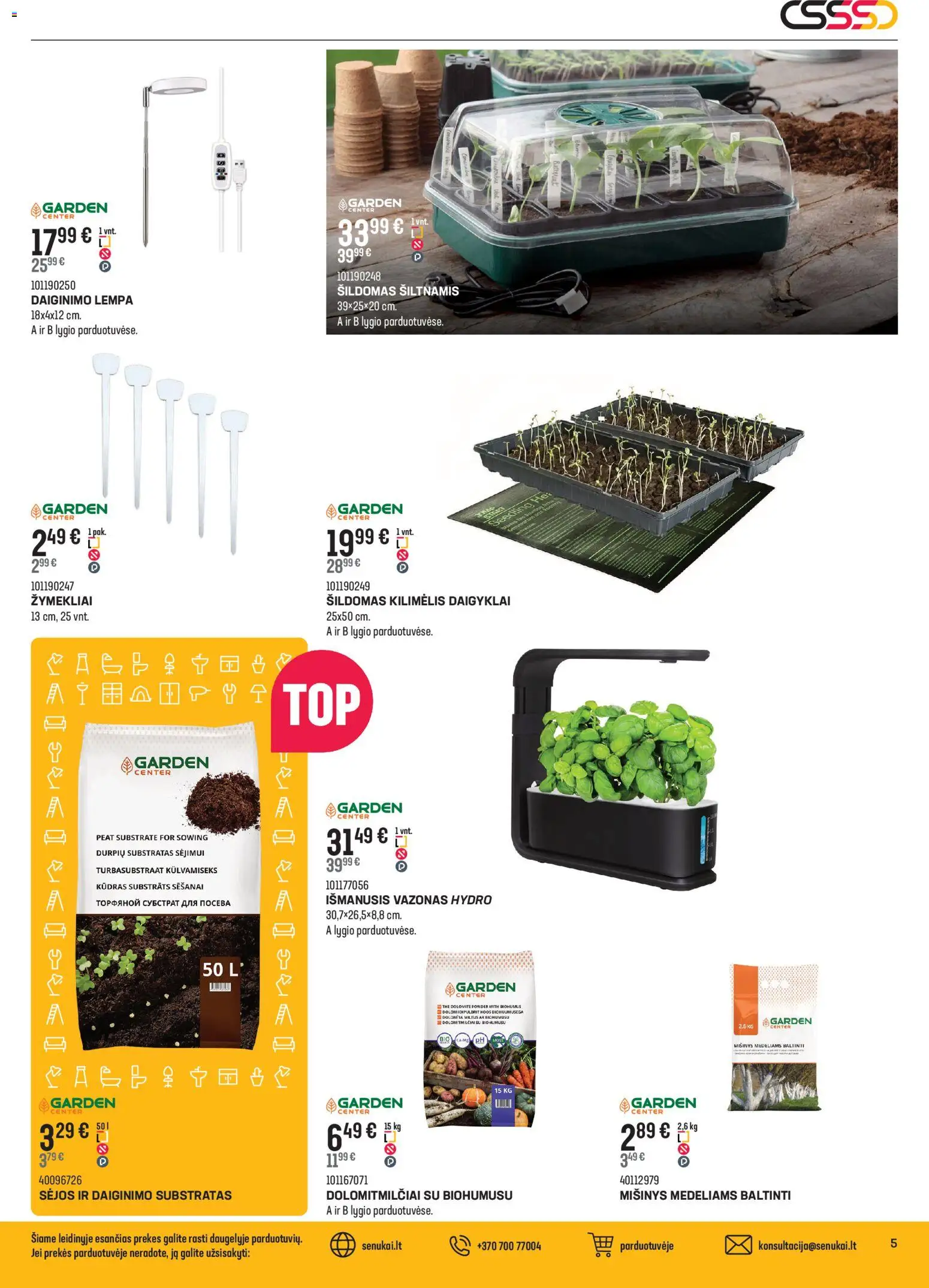 Senukai akcijos nuo 04.02.2026 | Puslapis: 5 | Prekių: Kilimėlis, Lempa, Vazonas