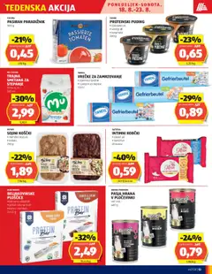 BELJAKOVINSKE PLOŠČICE, • banana-piškot ali, • piškol-smolana ali, • kokos-mandelj, 3 x 45 g │ velja od 14.08.2025 | Stran: 13 | Izdelki: Puding, Robčki, Ploščice, Smetana