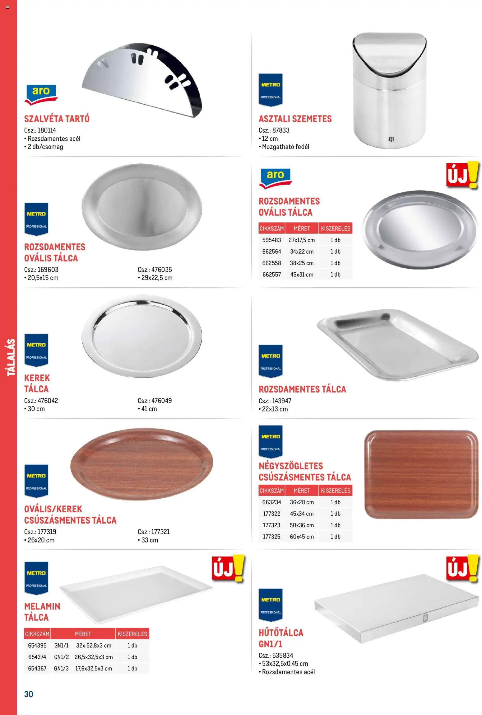 Metro akciós ujság - amely érvényes a következő dátumtól: 18.02.2026 | Oldal: 30 | Termékek: Szemetes
