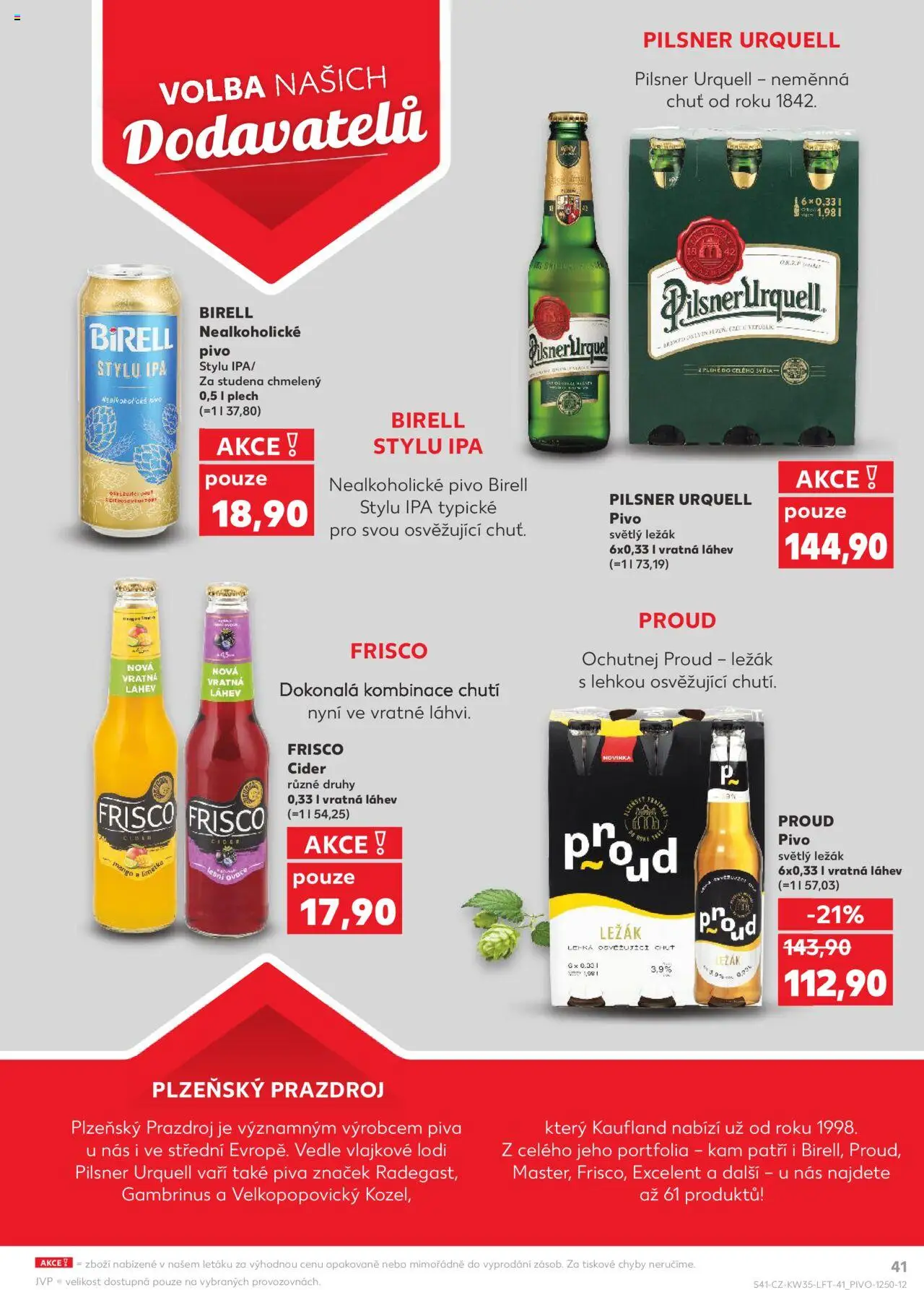 Kaufland leták - Plzeň Bory od 27.08.2025 | Strana: 41 | Produkty: Mango, Cider, Pilsner Urquell, Láhev
