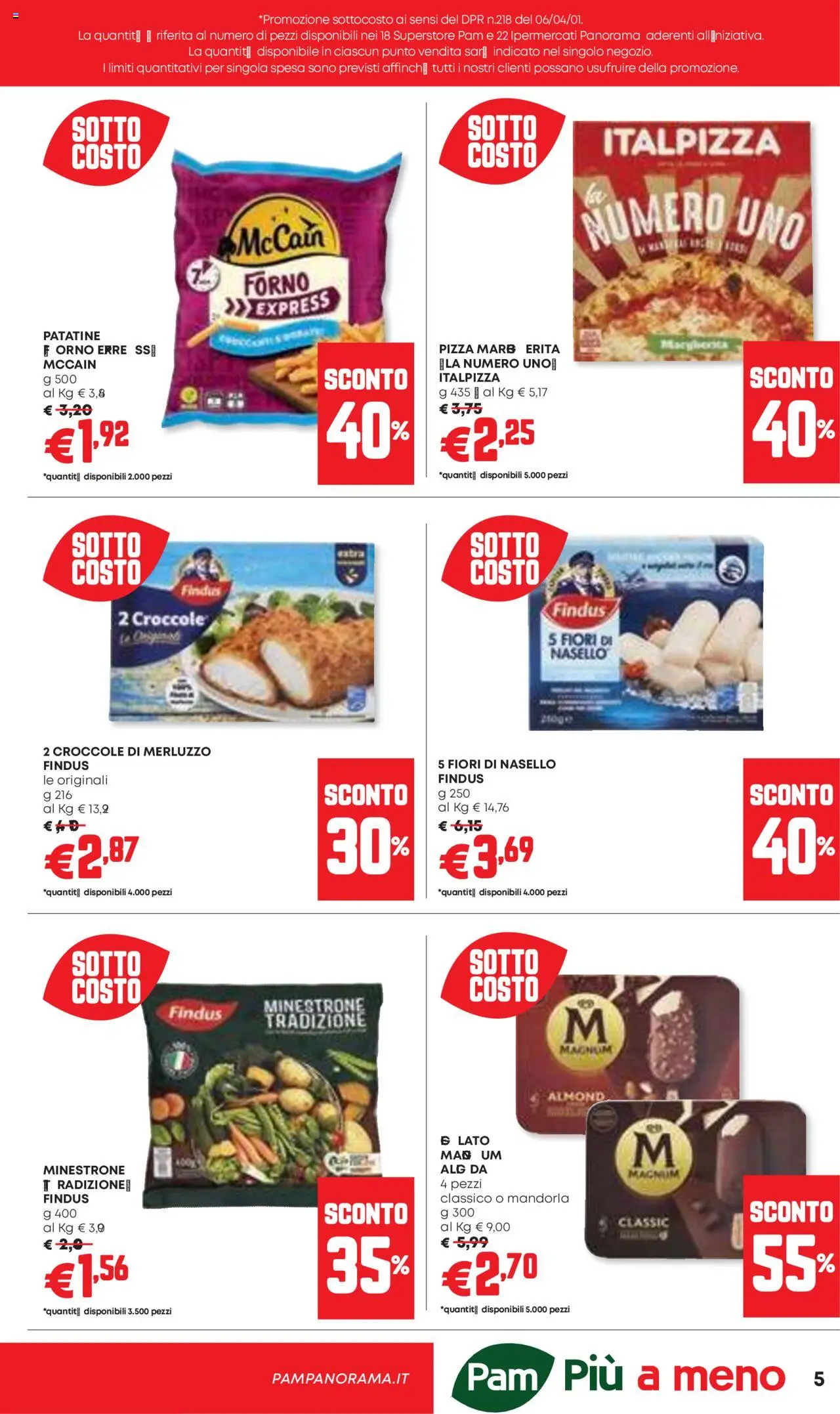 Volantino Panorama del 11.09.2025 | Pagina: 5 | Prodotti: Minestrone, Merluzzo, Patatine, Forno