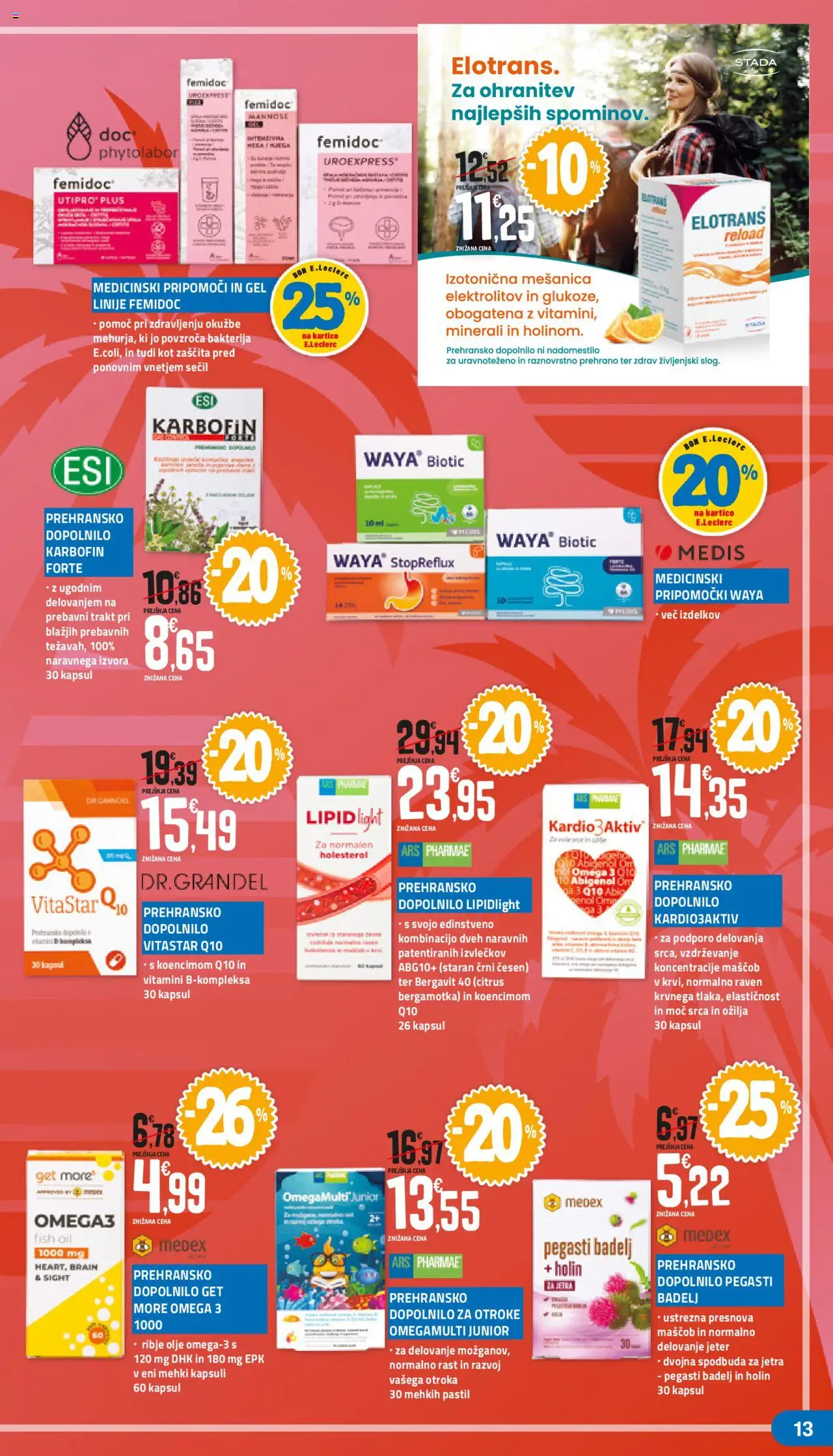 E.leclerc katalog leposana │ velja od 14.06.2025 | Stran: 13 | Izdelki: Olje, Cesen