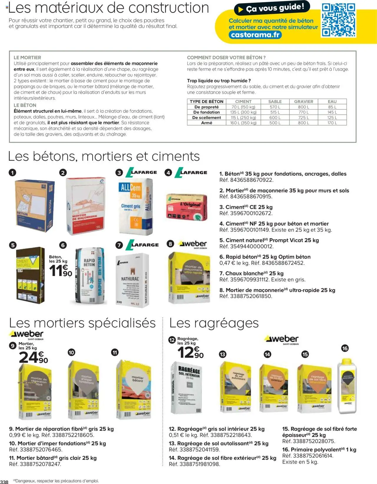  | Page: 338 | Produits: Base, Mais, Mortier, Gravier