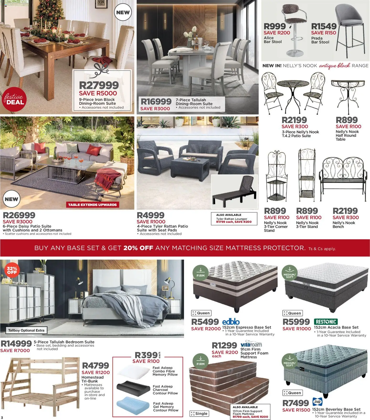 New House and Home catalogue – valid from 24.11.2025 | Page: 3 | Products: Stool, Mattress, Pillow, Foam