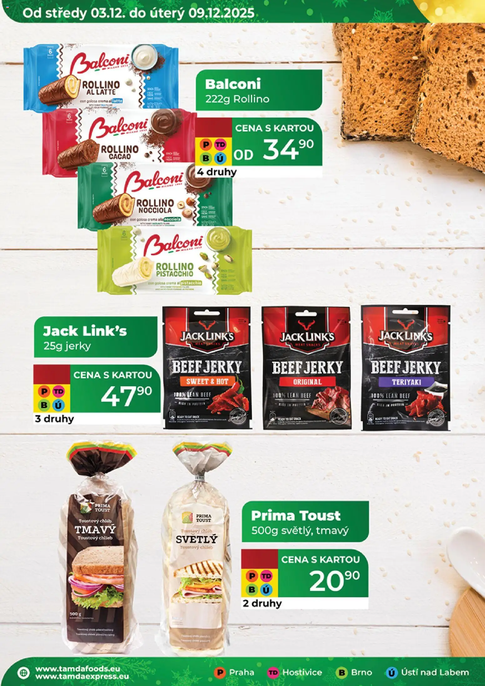 Tamda Foods leták od 03.12.2025 | Strana: 30 | Produkty: Chléb, Crema, Toustový chléb, Jerky