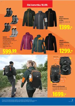 Lidl katalog - važi od 18.09.2025 | Strana: 17 | Proizvode: Ranac, Čarape