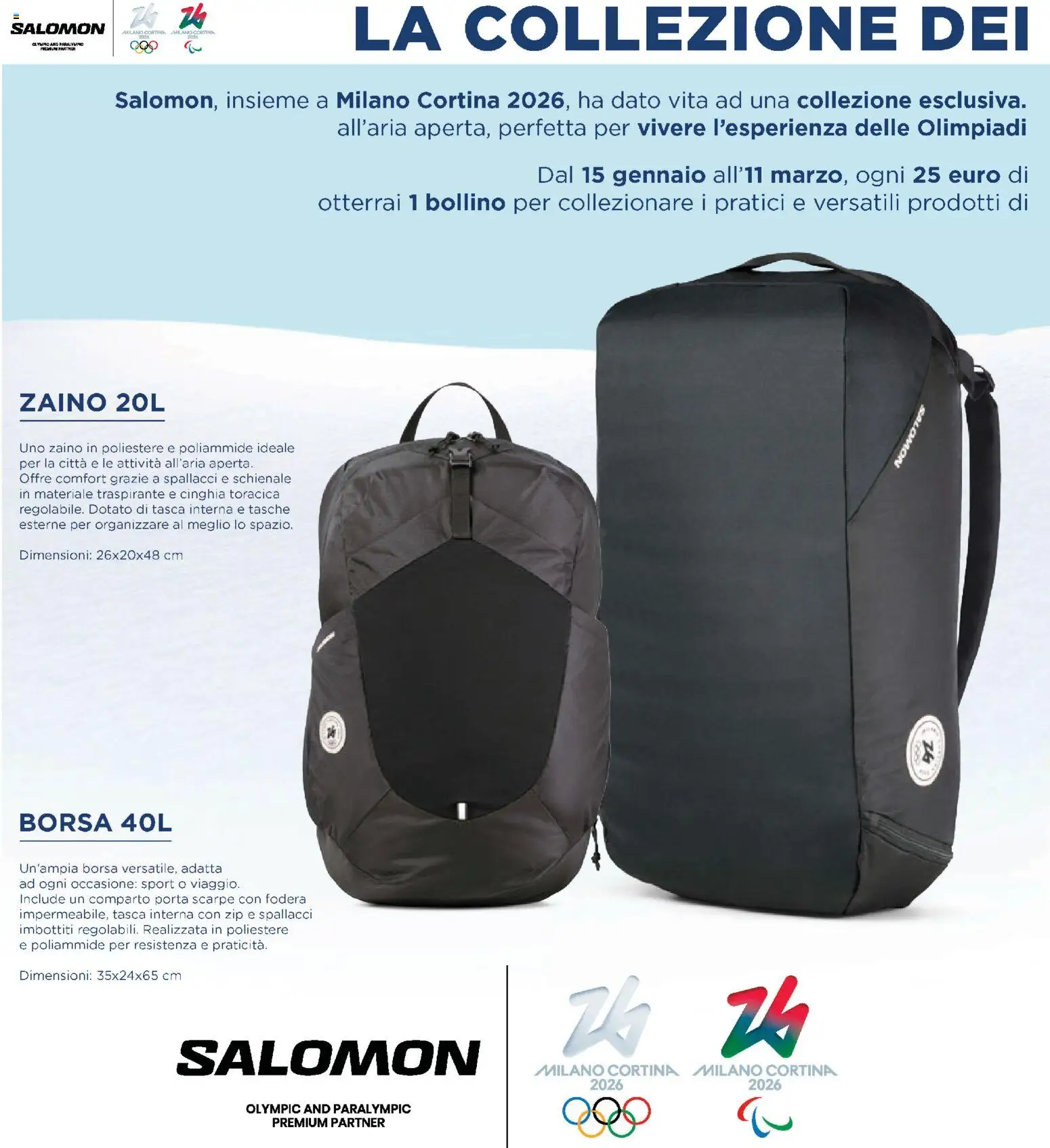 Volantino Esselunga S del 15.01.2026 | Pagina: 2 | Prodotti: Zaino, Scarpe, Borsa