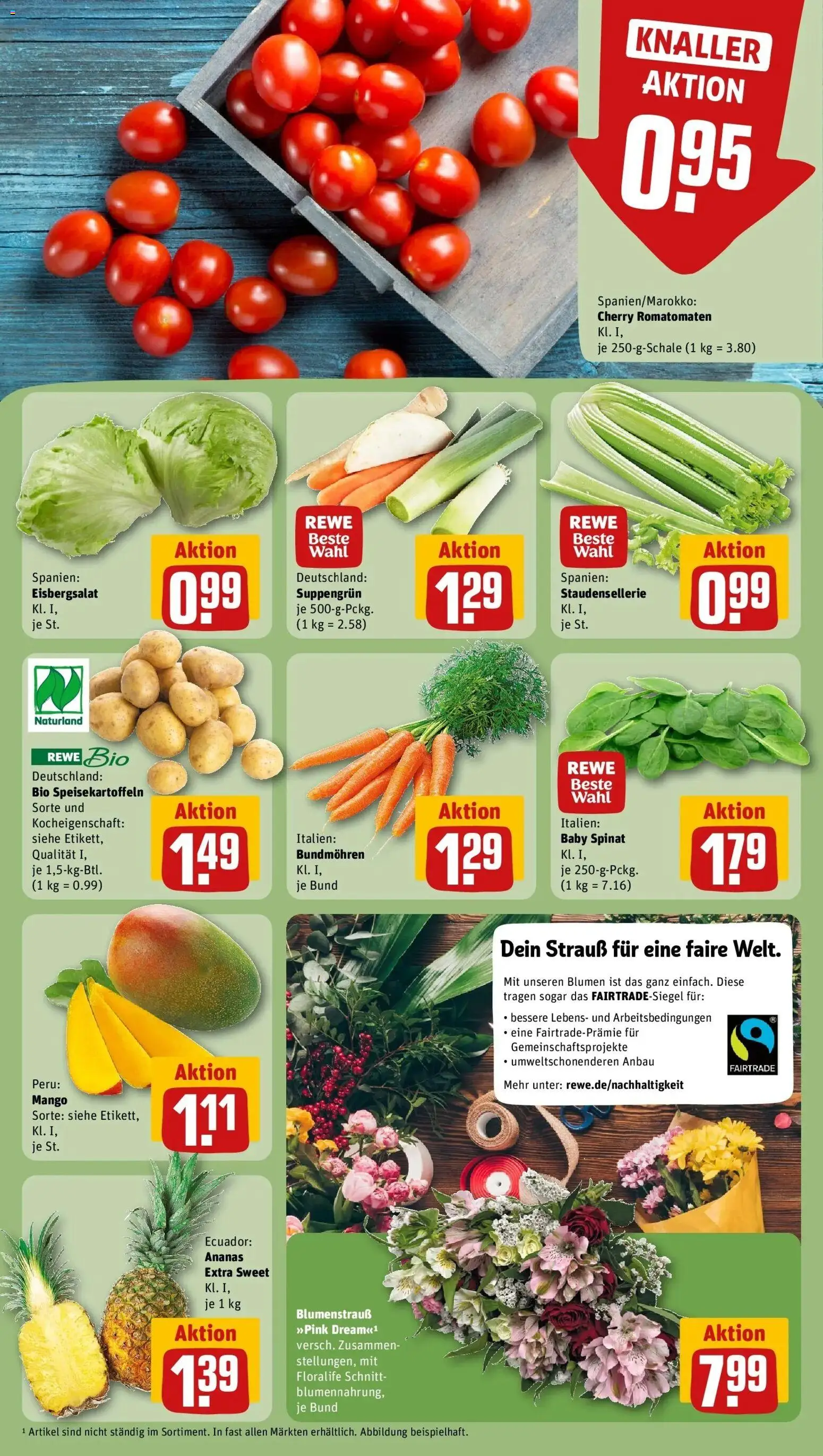 Rewe Prospekt Altötting	 – gültig ab 01.03.2026 | Seite: 7 | Produkte: Blumen, Ananas, Eisbergsalat, Mango