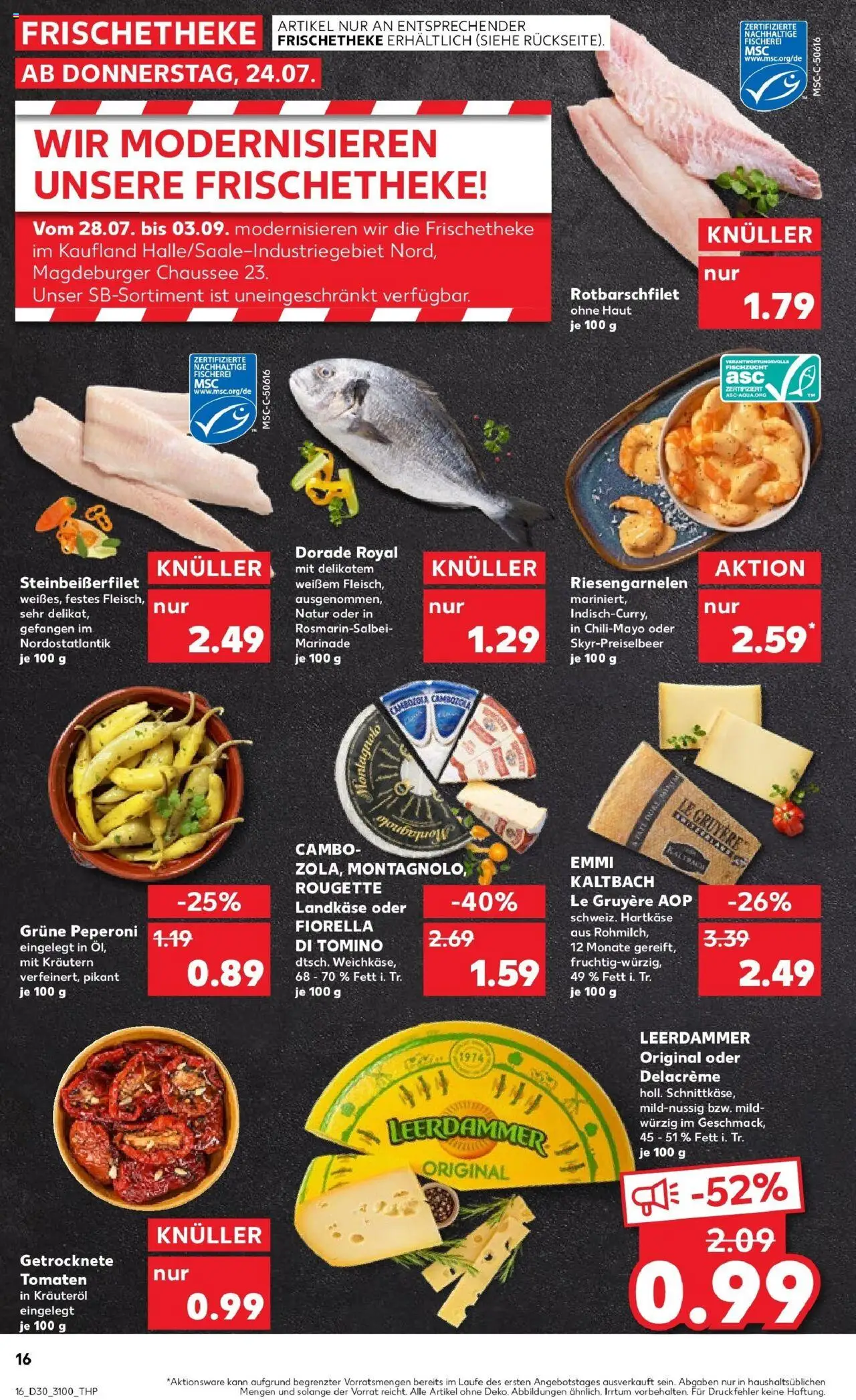 Kaufland prospekt Halle (Saale)	 - gültig ab dem 27.07.2025 | Seite: 35 | Produkte: Dorade, Tomaten, Leerdammer