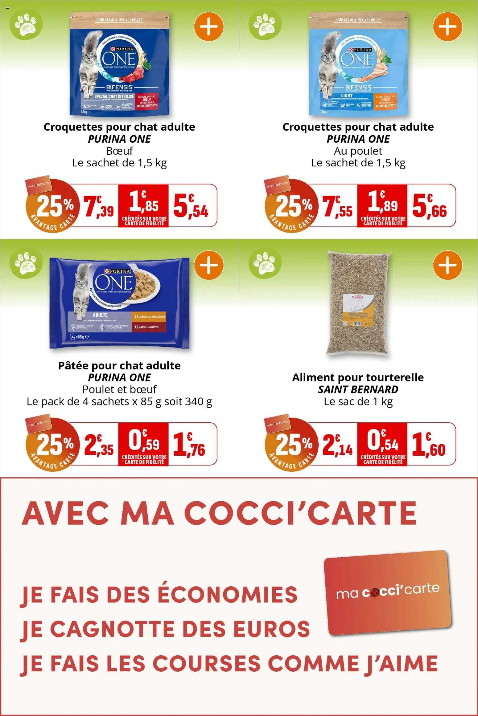 {H1} | Page: 39 | Produits: Carottes, Sac, Haricots verts, Croquettes pour chat