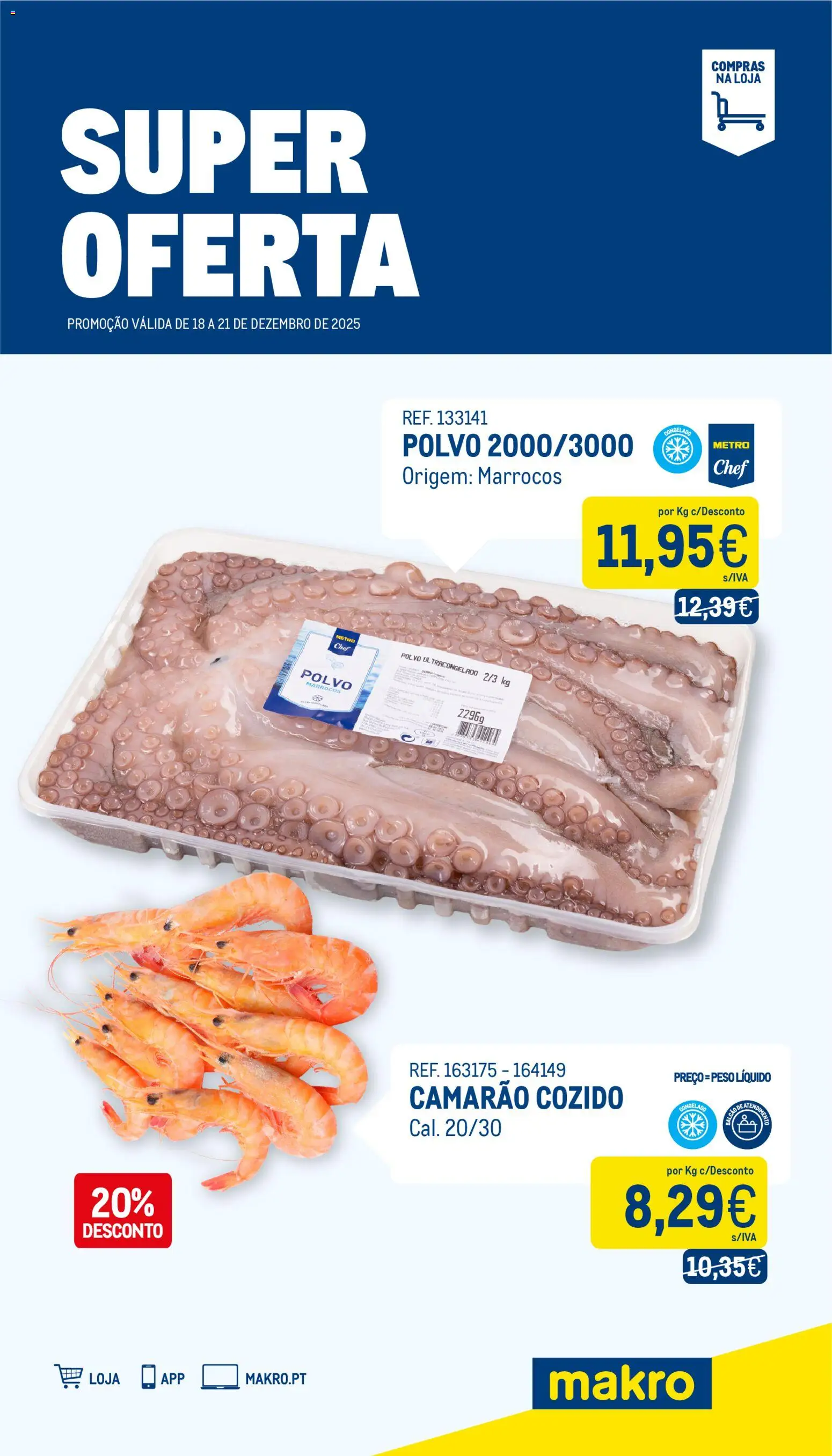 Makro - Super Oferta Natal │ válido de 18.12.2025 | Página: 1 | Produtos: Polvo, Camarão