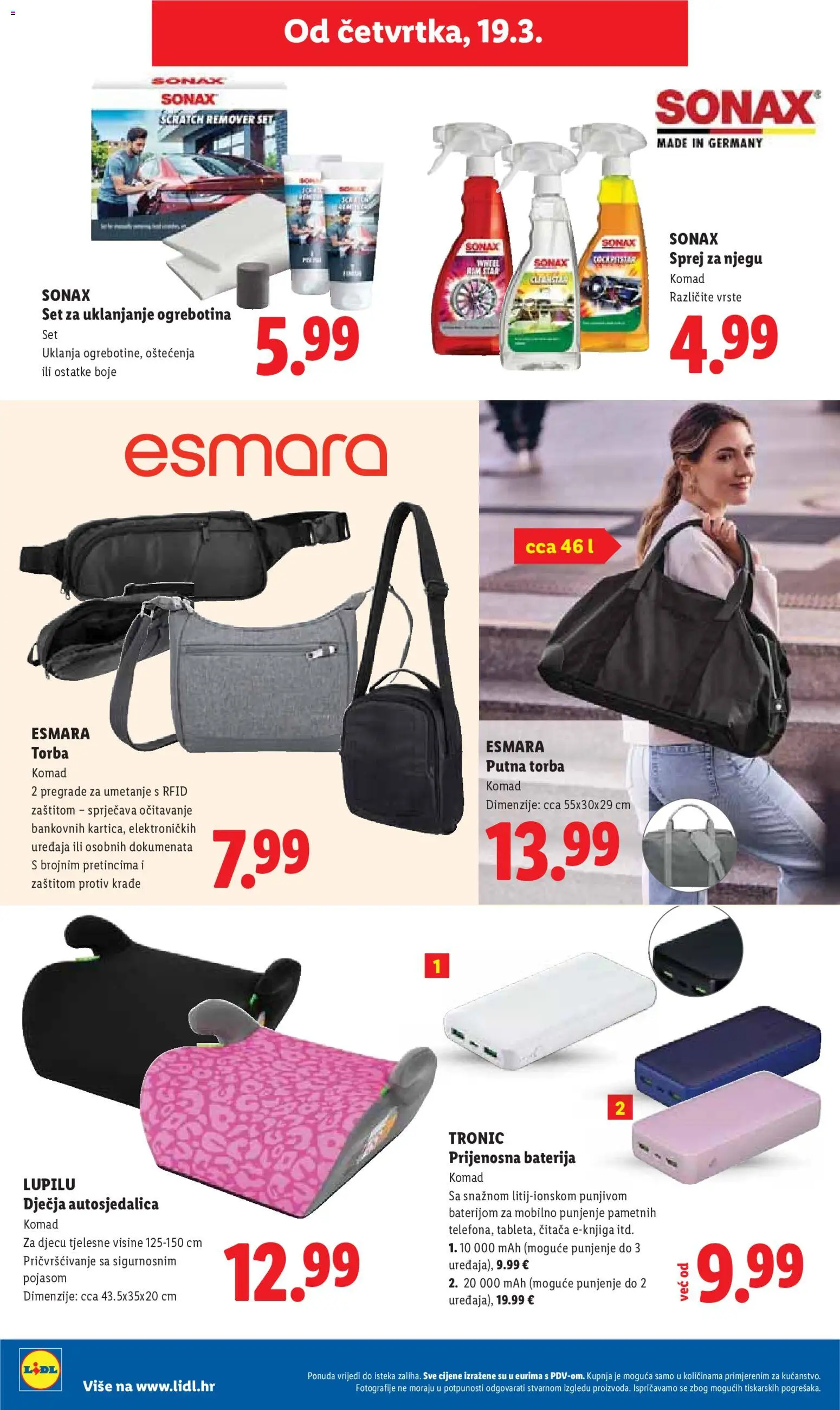 Lidl katalog | vrijedi od 16.03.2026 | Stranica: 36 | Proizvodi: Baterija, Putna torba, Torba