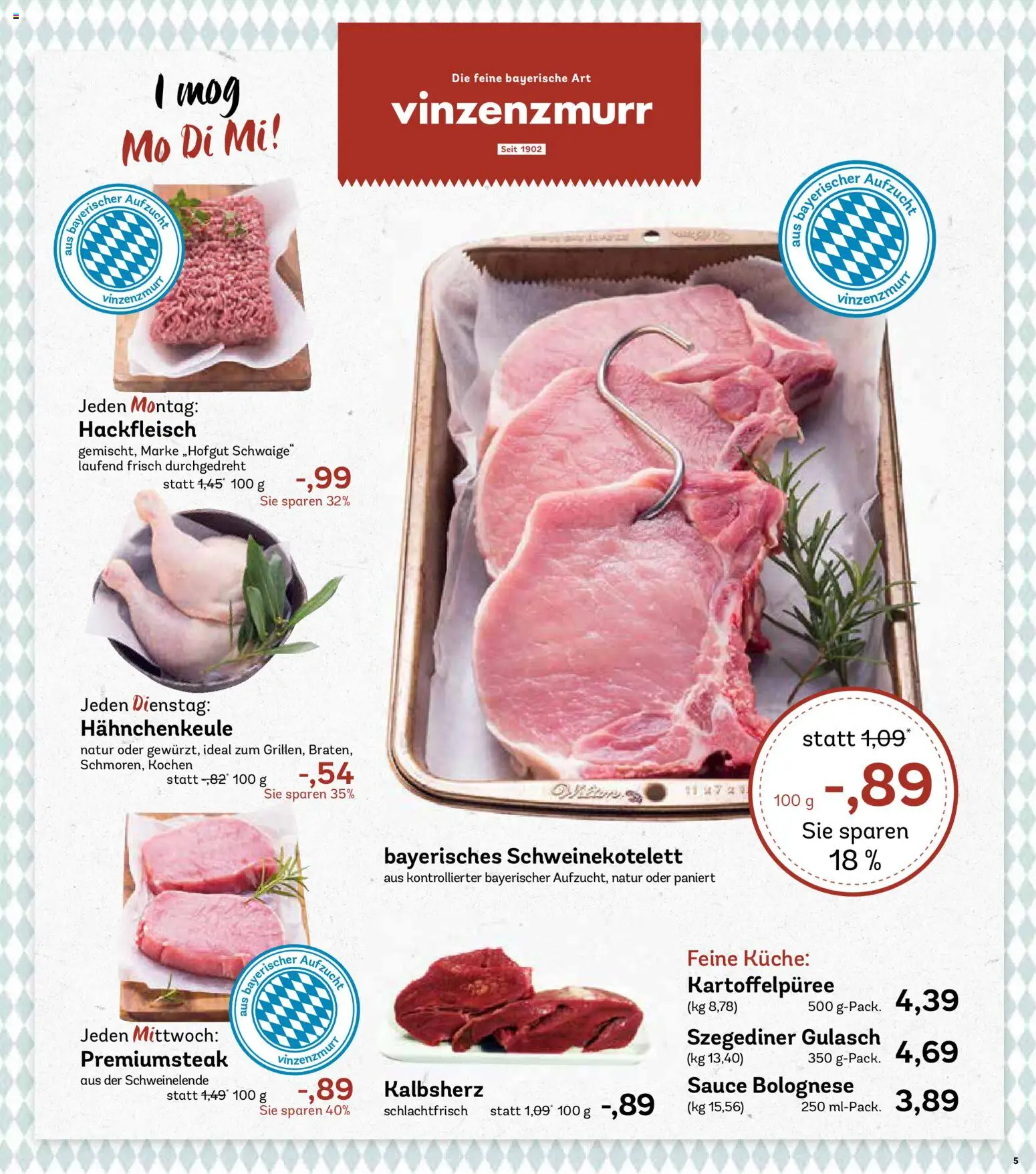 AEZ Prospekt 	 – gültig ab 27.10.2025 | Seite: 5 | Produkte: Küche, Gulasch, Hackfleisch