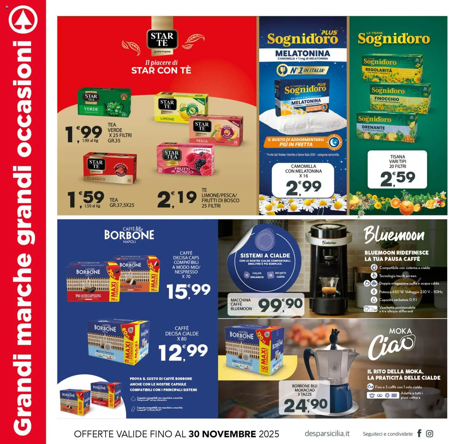 Volantino Despar del 12.11.2025 | Pagina: 14 | Prodotti: Limone, Pesca, Ananas, Cialde borbone