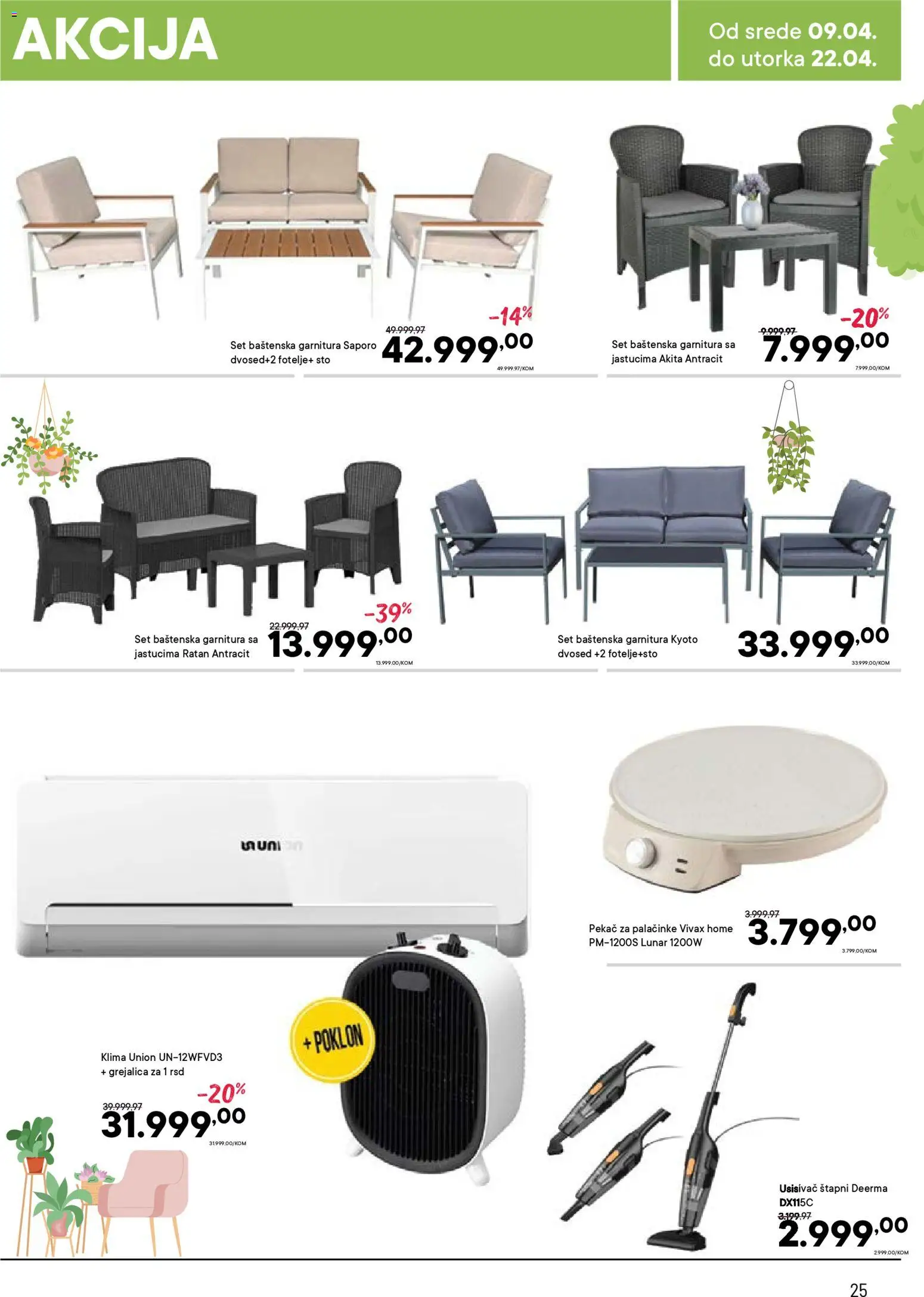 PerSu katalog - važi od 22.04.2026 | Strana: 25 | Proizvode: Grejalica, Palačinke, Klima, Pekač