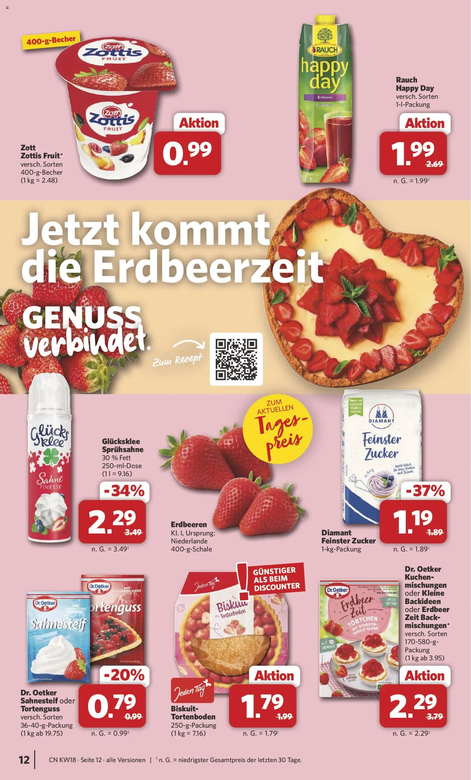 Combi Prospekt 	 – gültig ab 27.04.2026 | Seite: 12 | Produkte: Zucker, Kuchen, Erdbeeren, Sahne